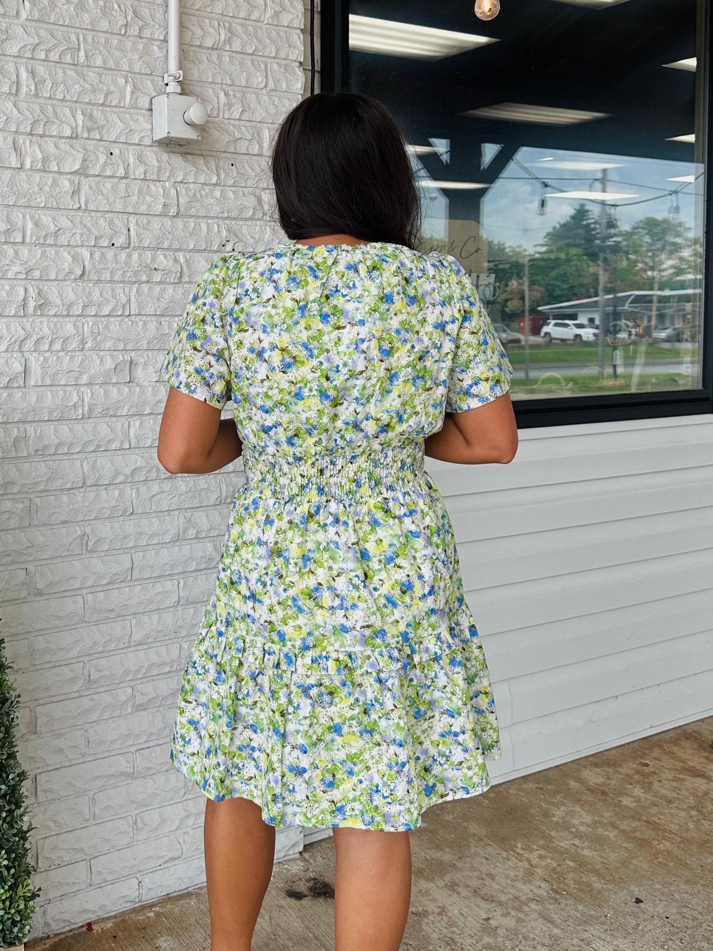 The Aylin Eyelet Smocked Dress
