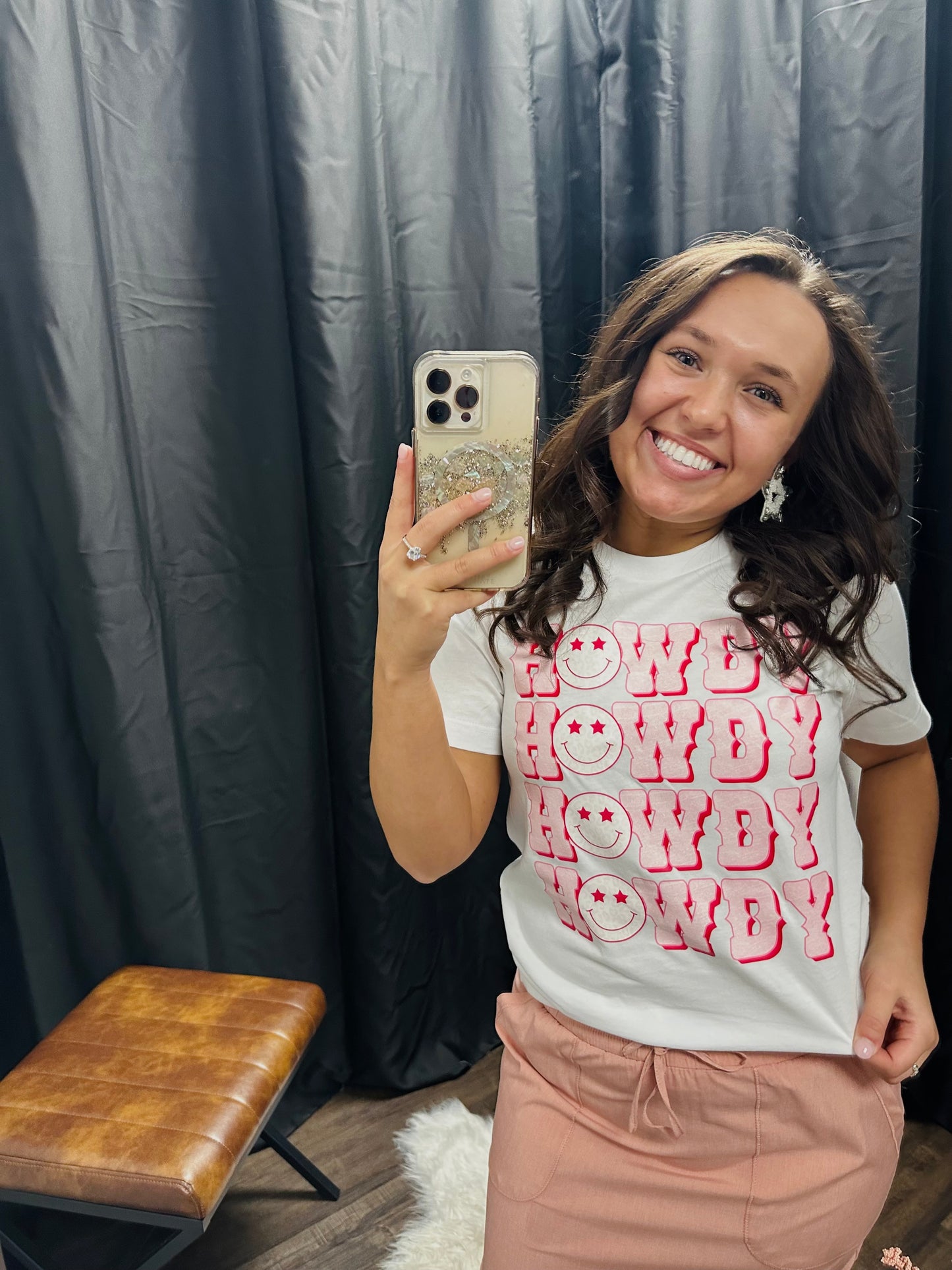 White Howdy Graphic Tee