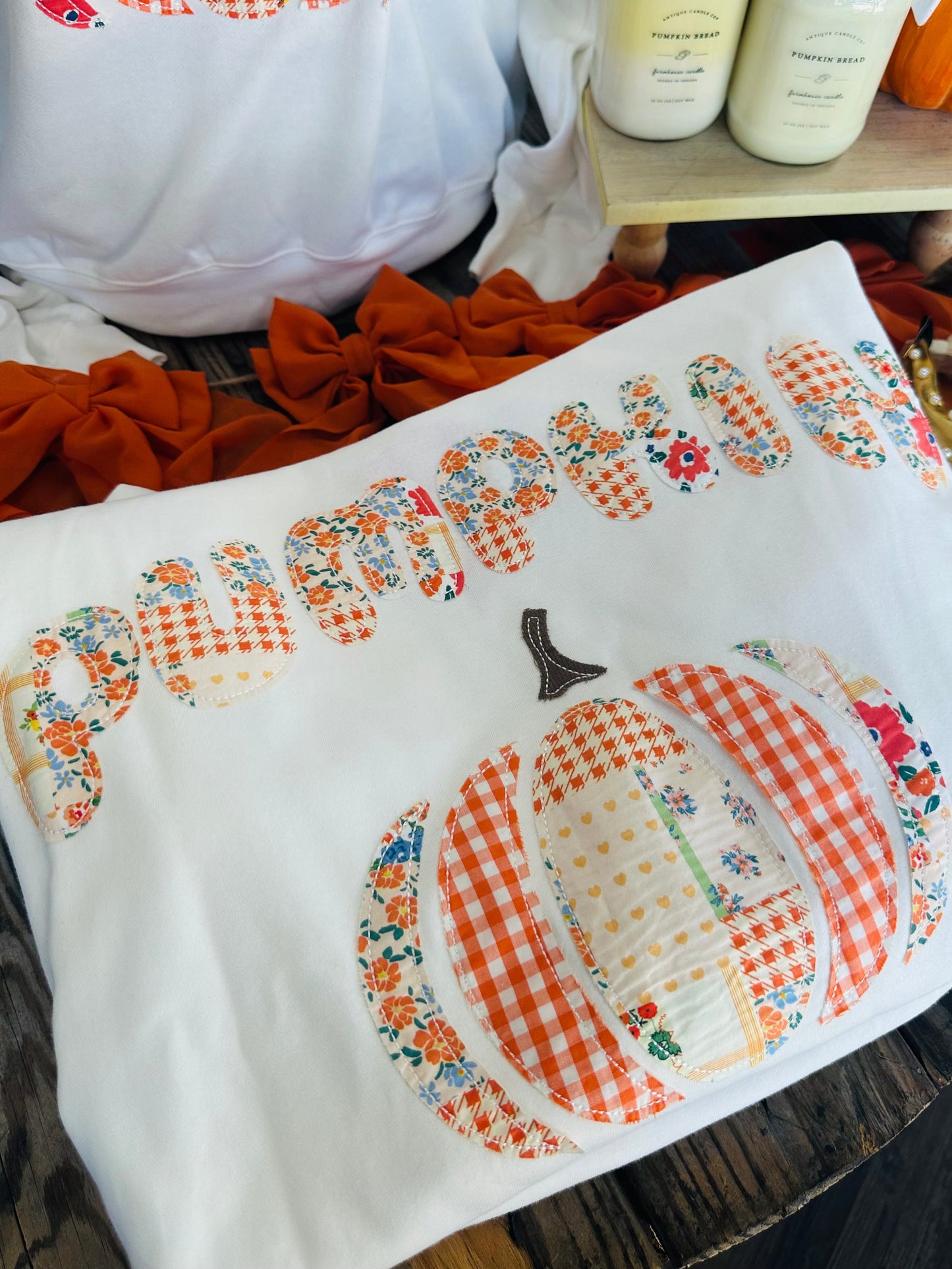 The Pumpkin Patchwork Long Sleeve Crewneck