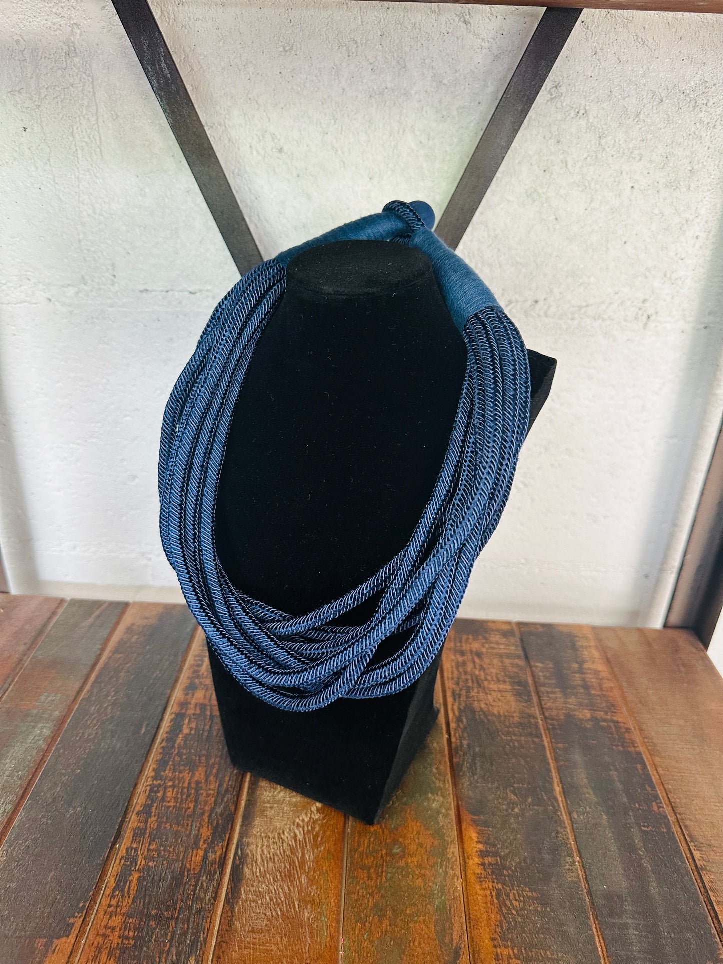 8 Strand Necklace - Navy