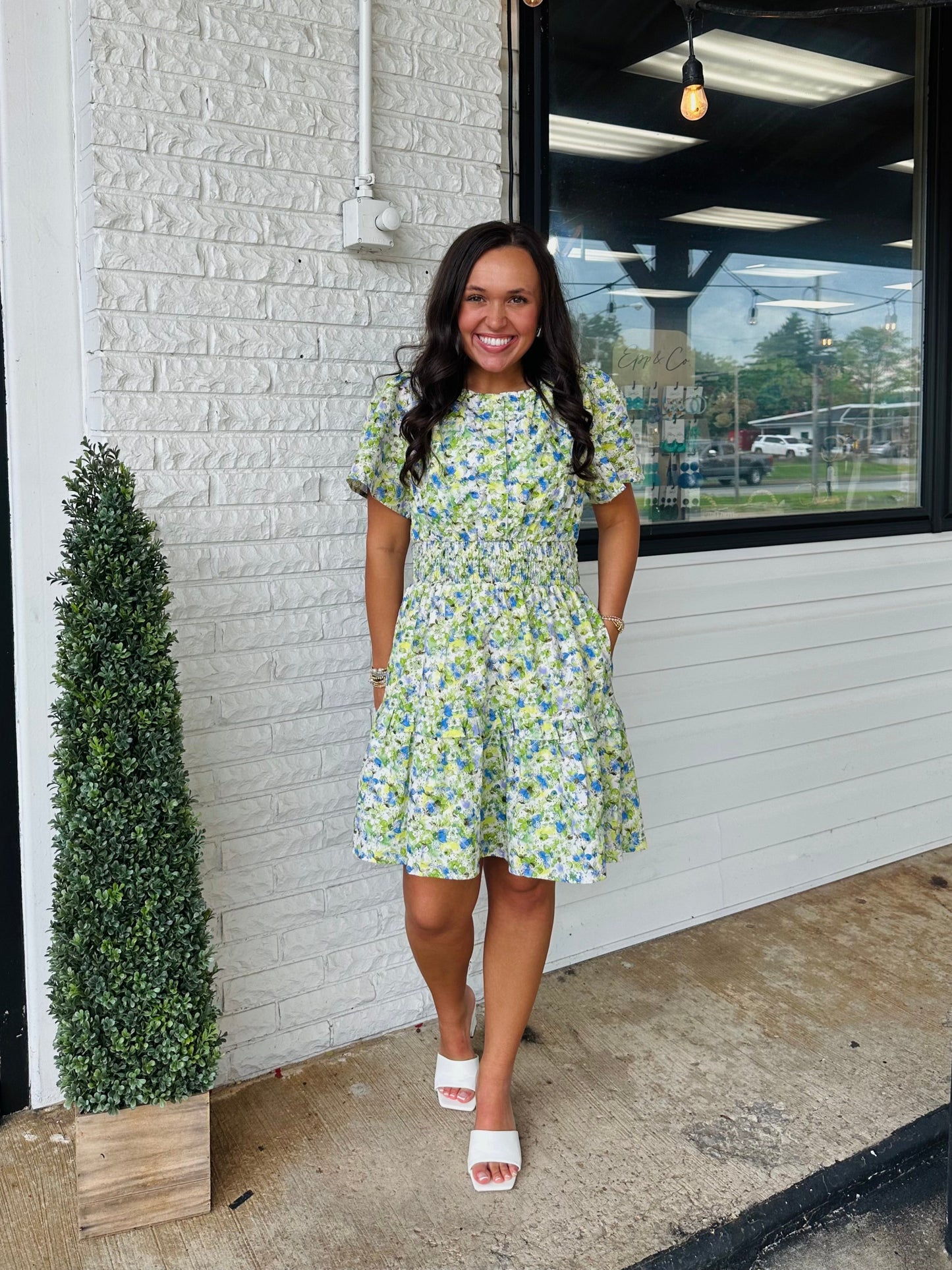The Aylin Eyelet Smocked Dress