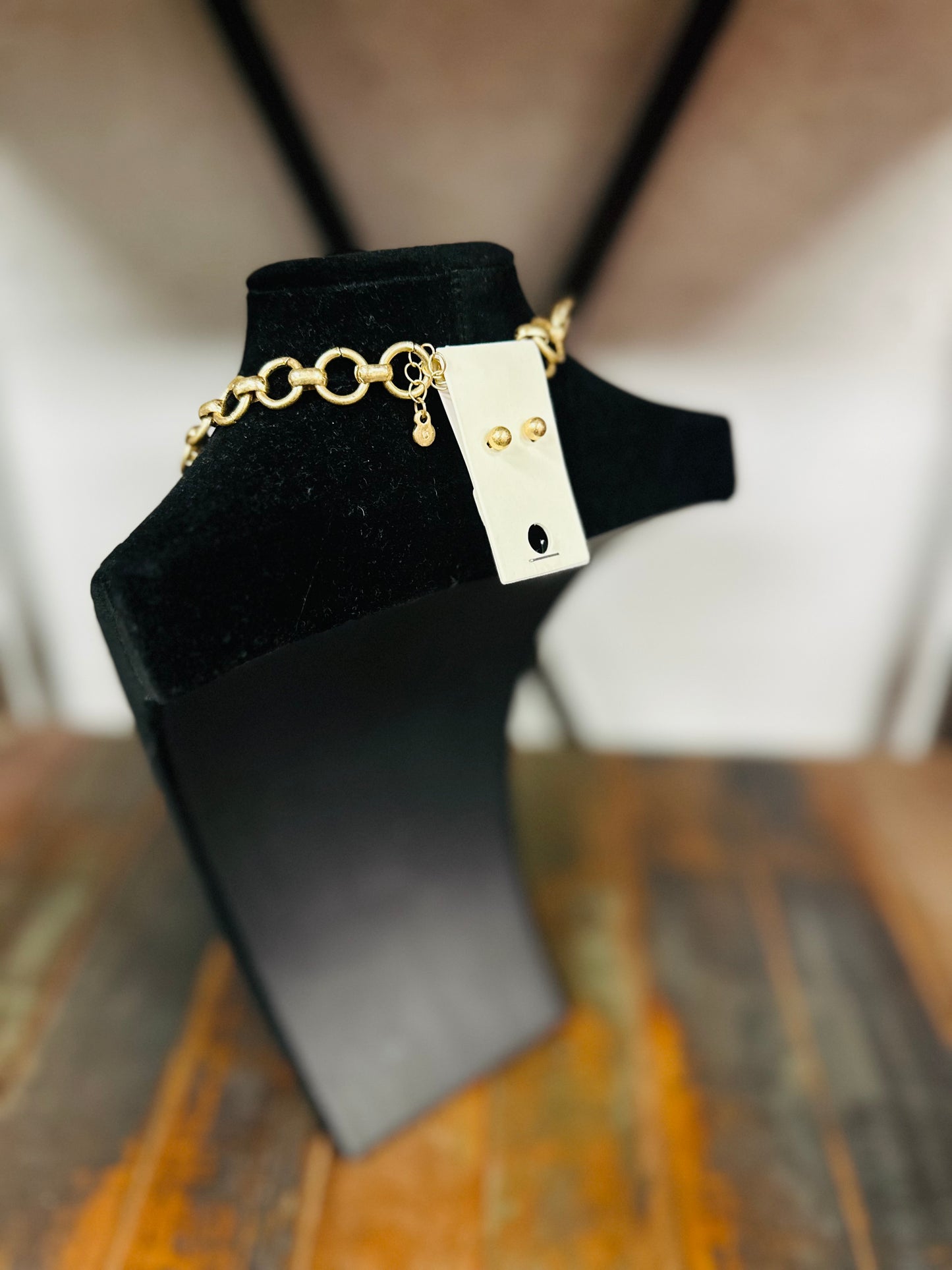 Red Square Stone Pendant Necklace