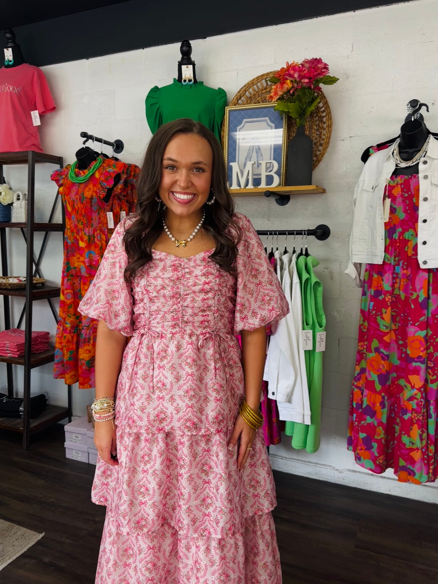 The Posey Coquette Floral Tiered Maxi Dress
