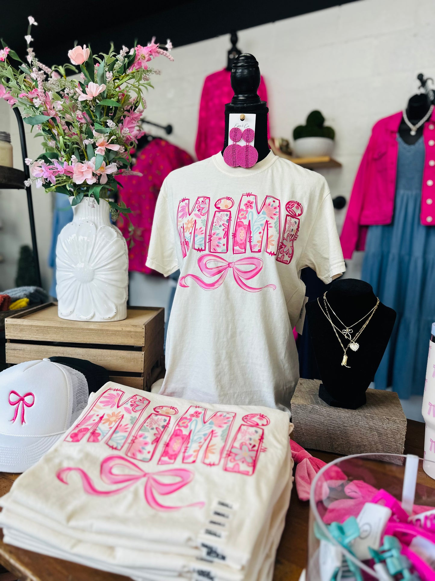 Mimi Pink Floral Graphic Tee