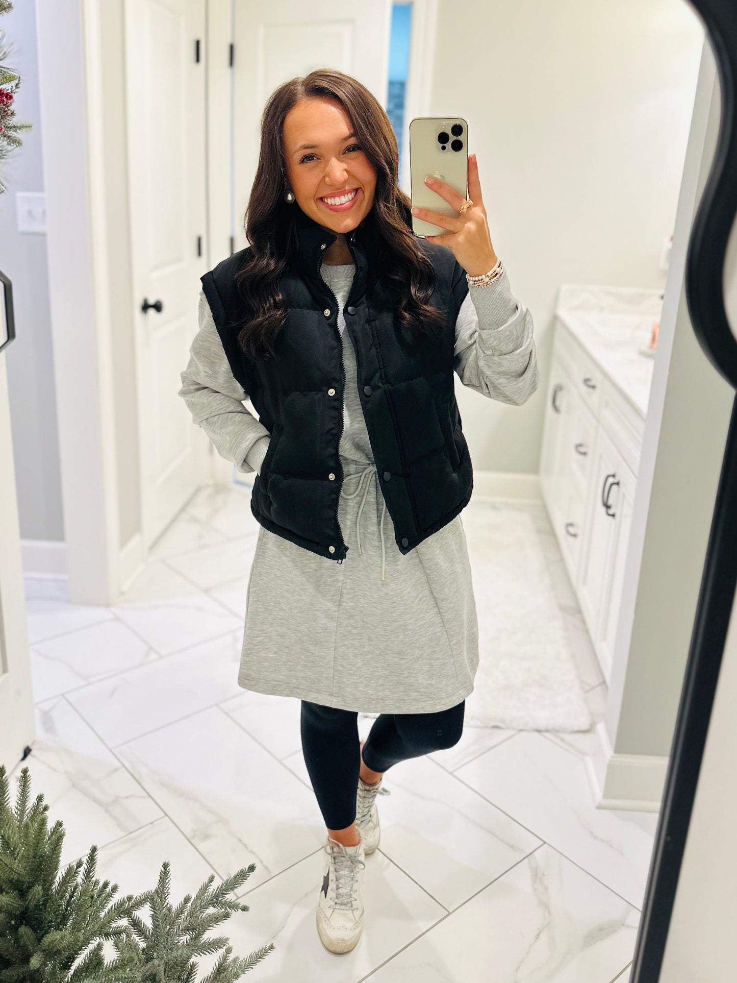 The Black Puffer Vest