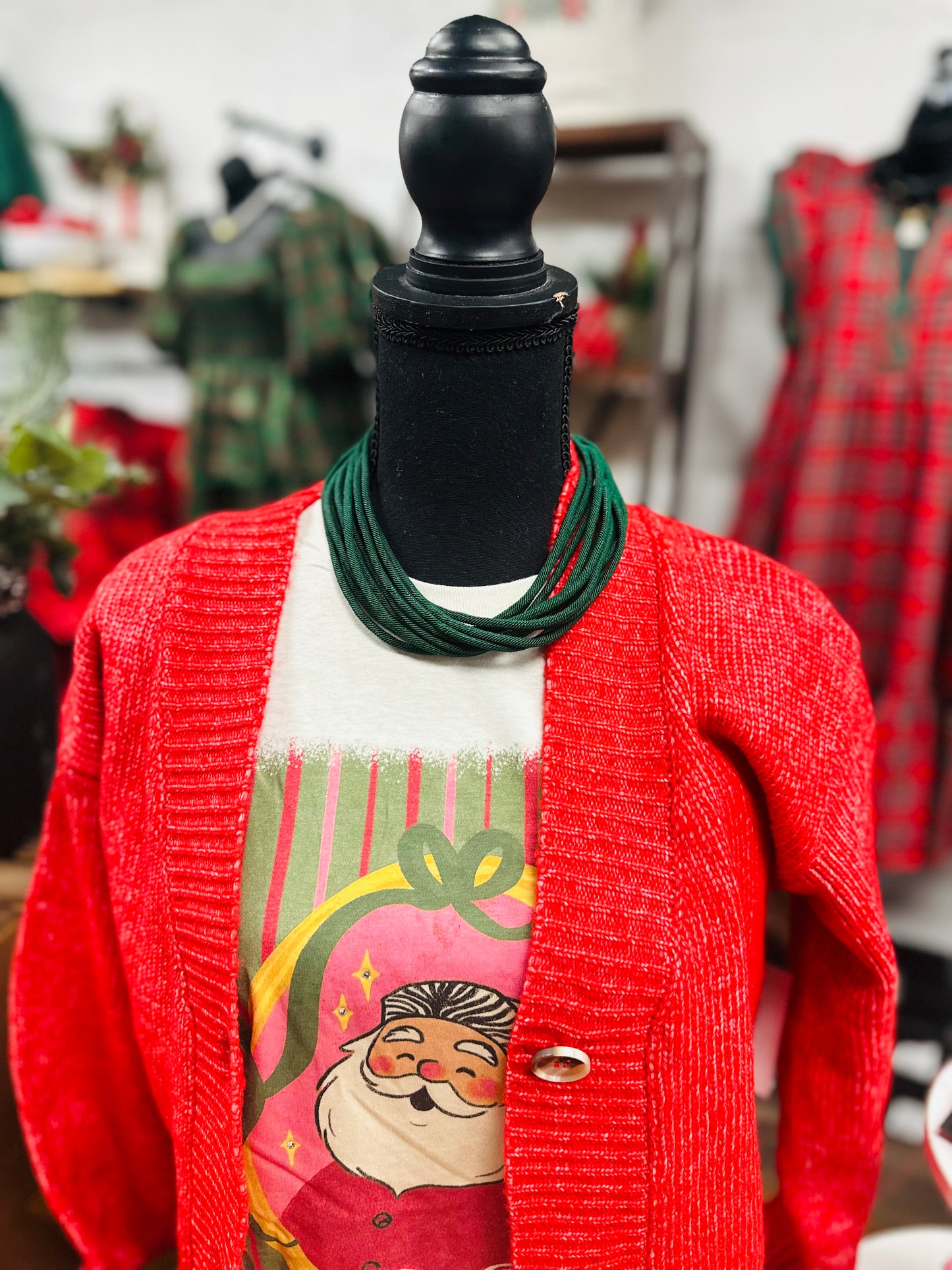 8 Strand Necklace - Hunter Green