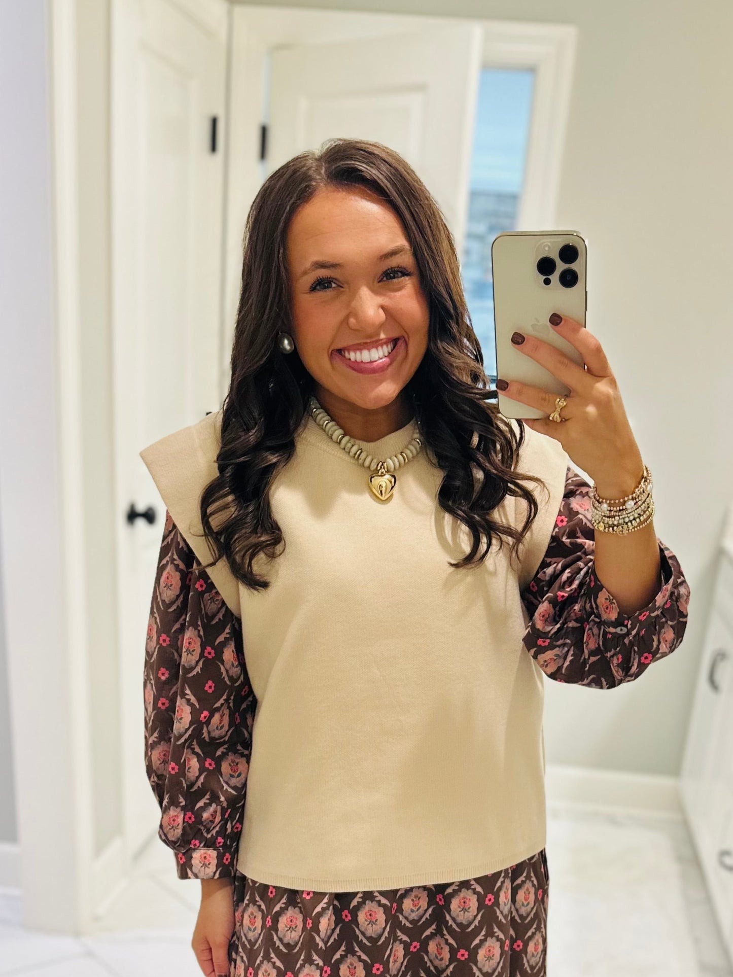 The Jane Beige Sweater Top