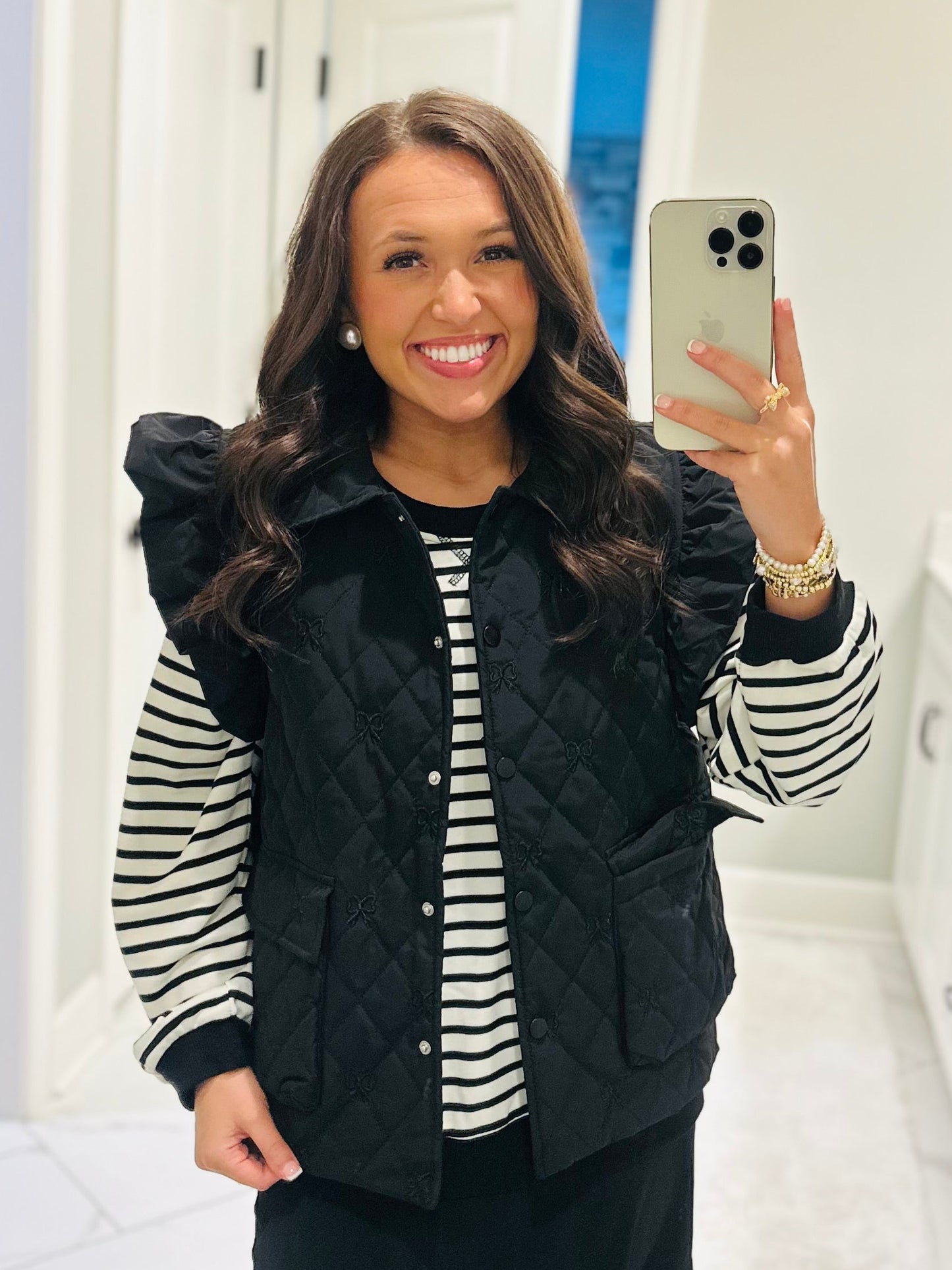 The Ivory + Black Striped Pullover