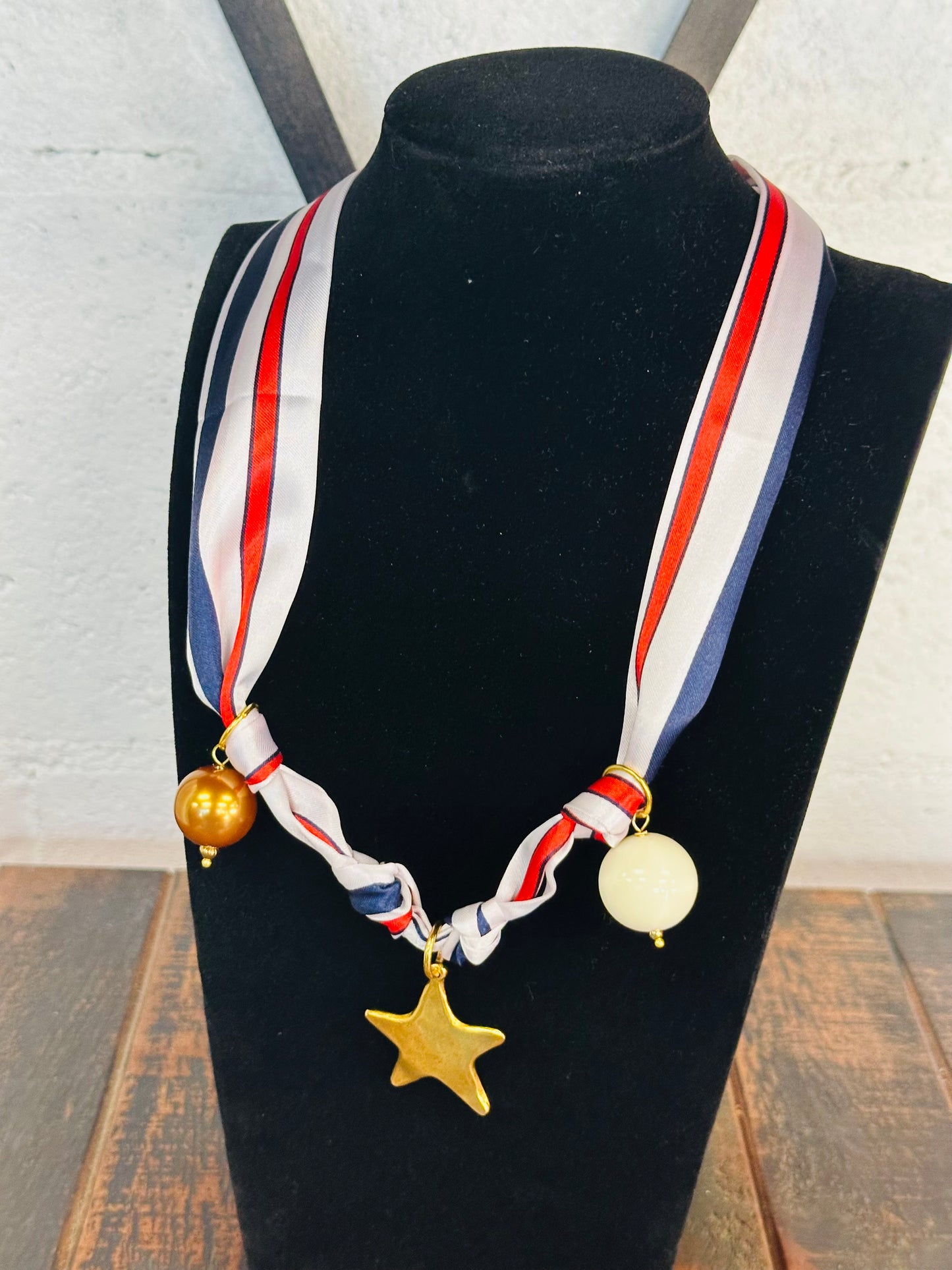 Made in America Silk Scarf Necklace