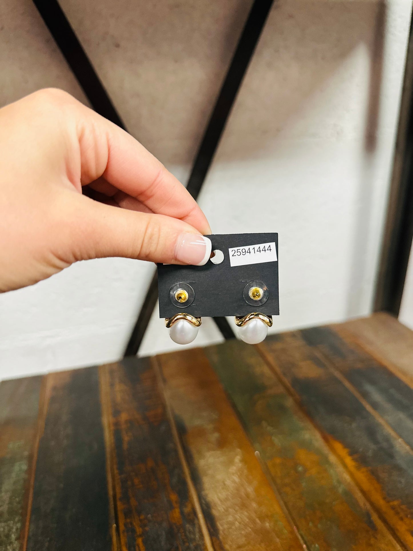 Gold & Pearl Teardrop Earrings