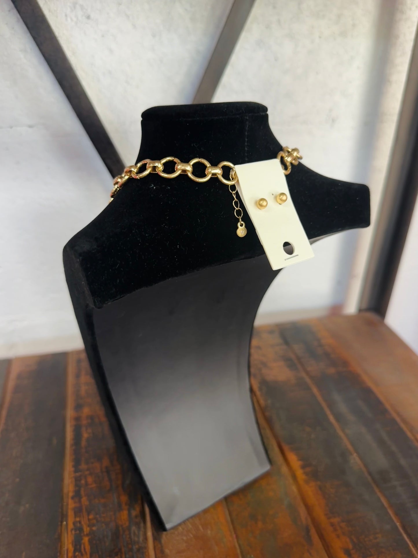 Fuchsia Square Stone Pendant Necklace