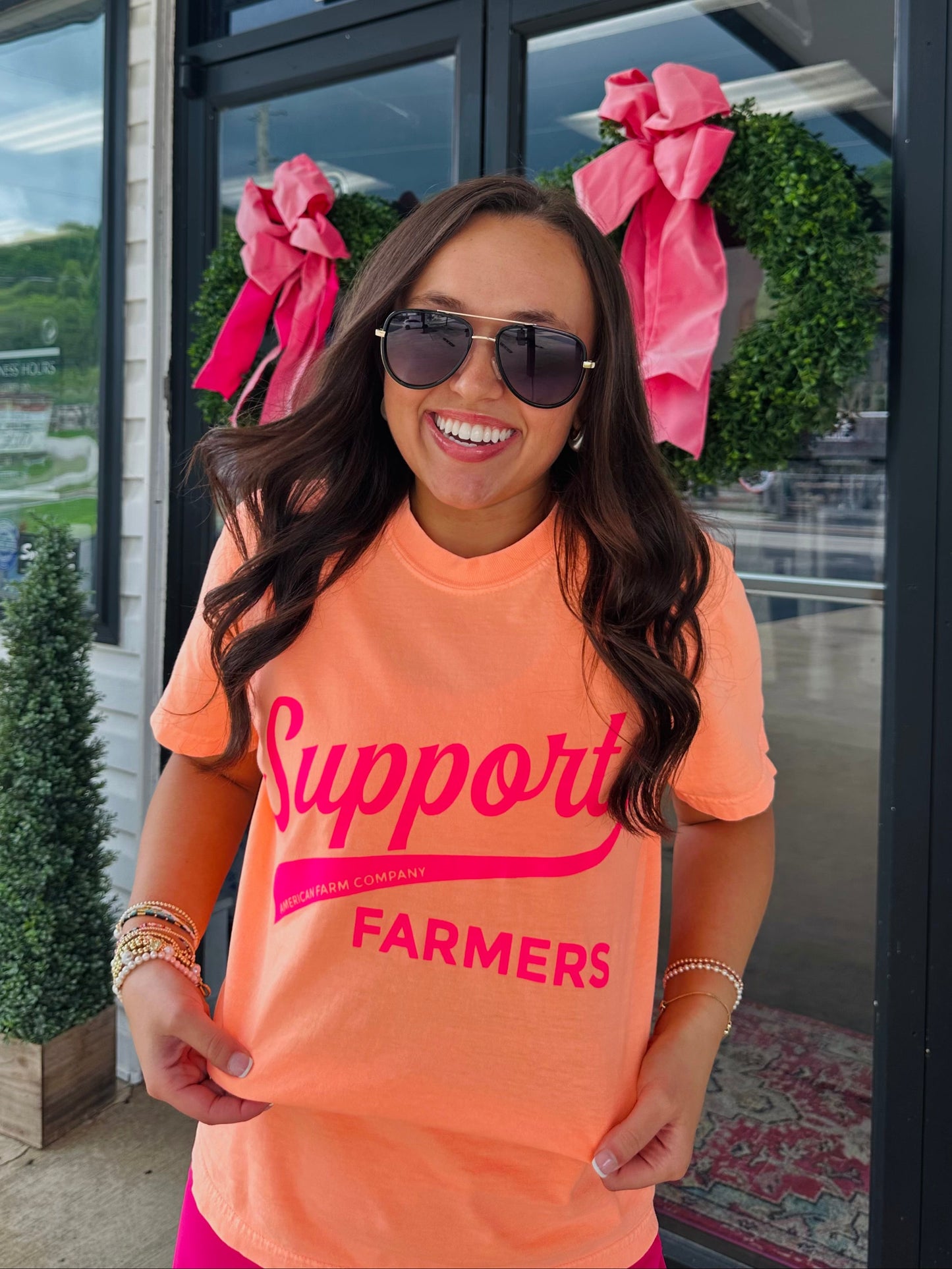 Neon Support Farmers Tee