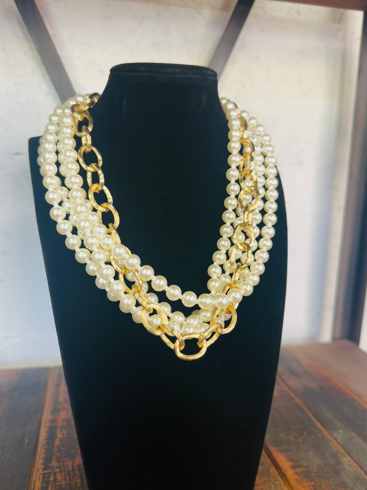 4 Pearl Layered Necklace