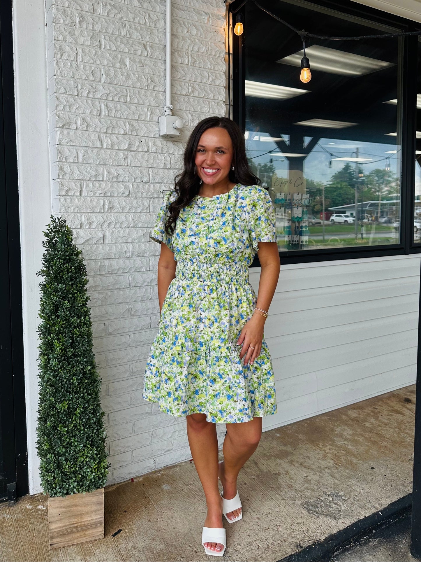 The Aylin Eyelet Smocked Dress