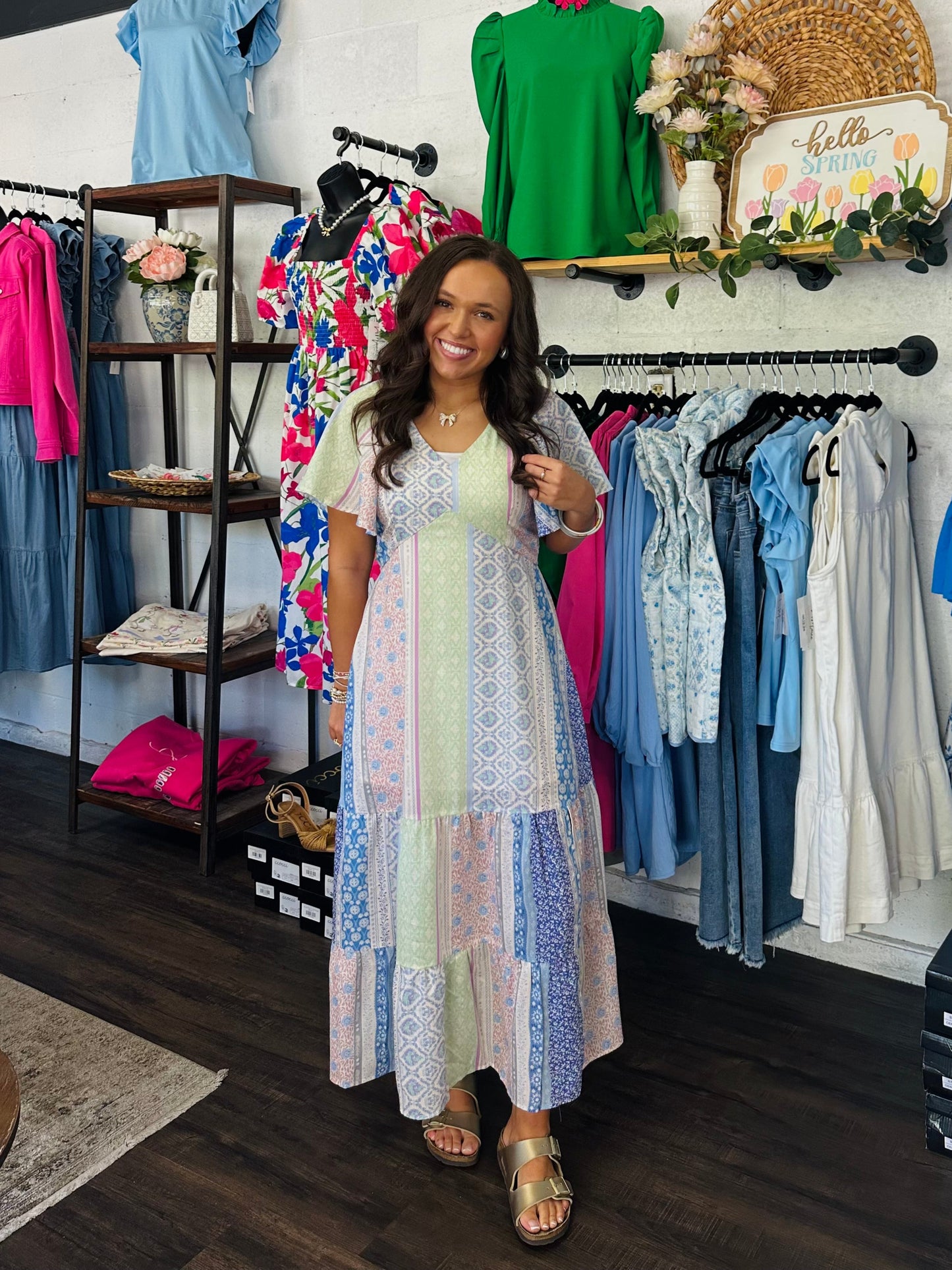The Sonny Patchwork Midi Dress