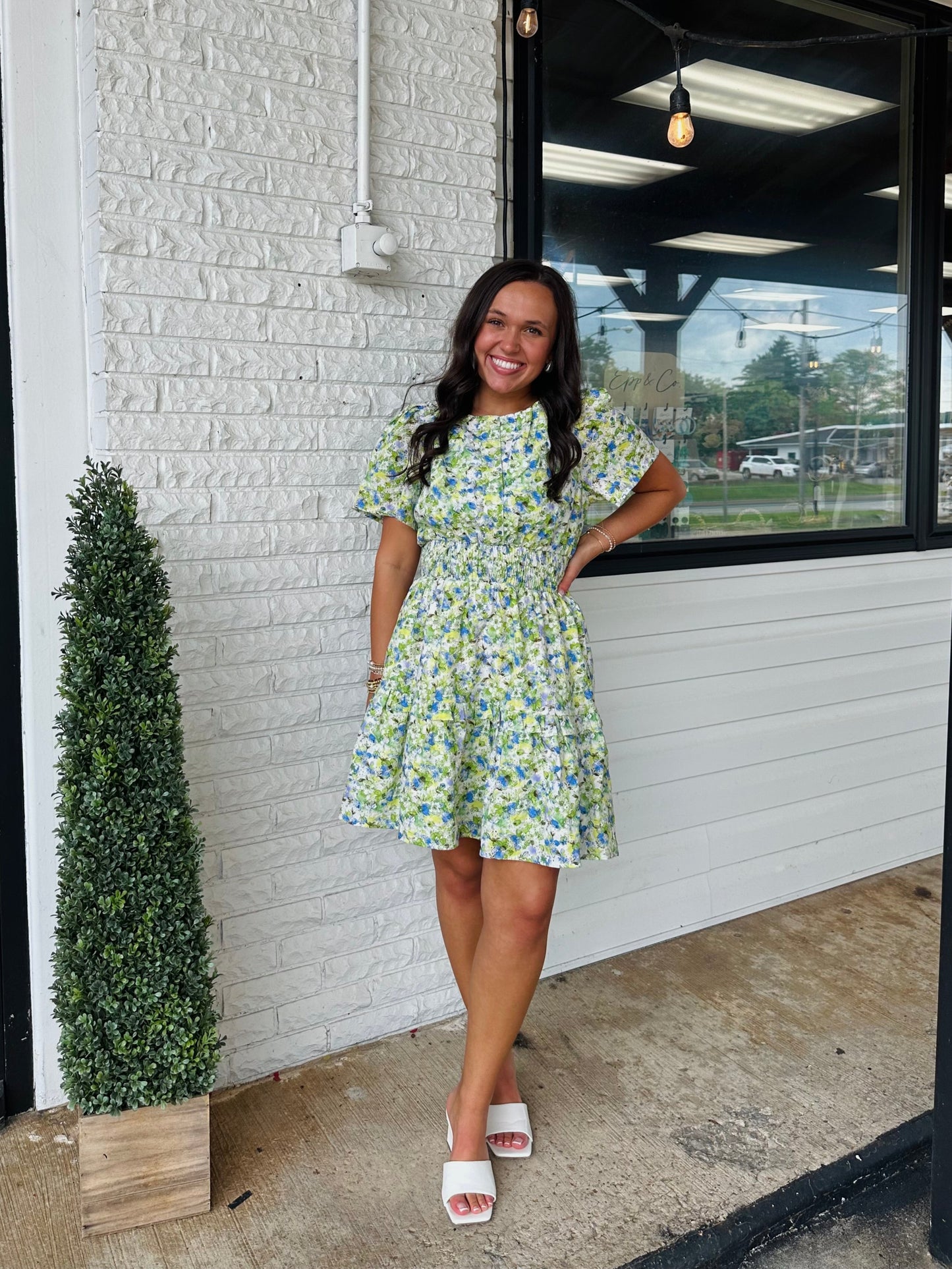 The Aylin Eyelet Smocked Dress