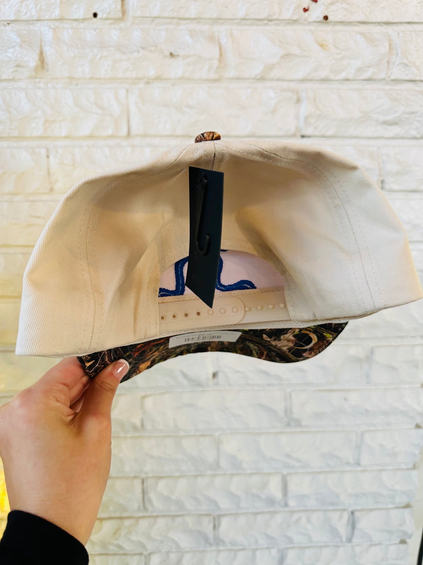 The Royal Blue Bow + Camo Trucker Hat