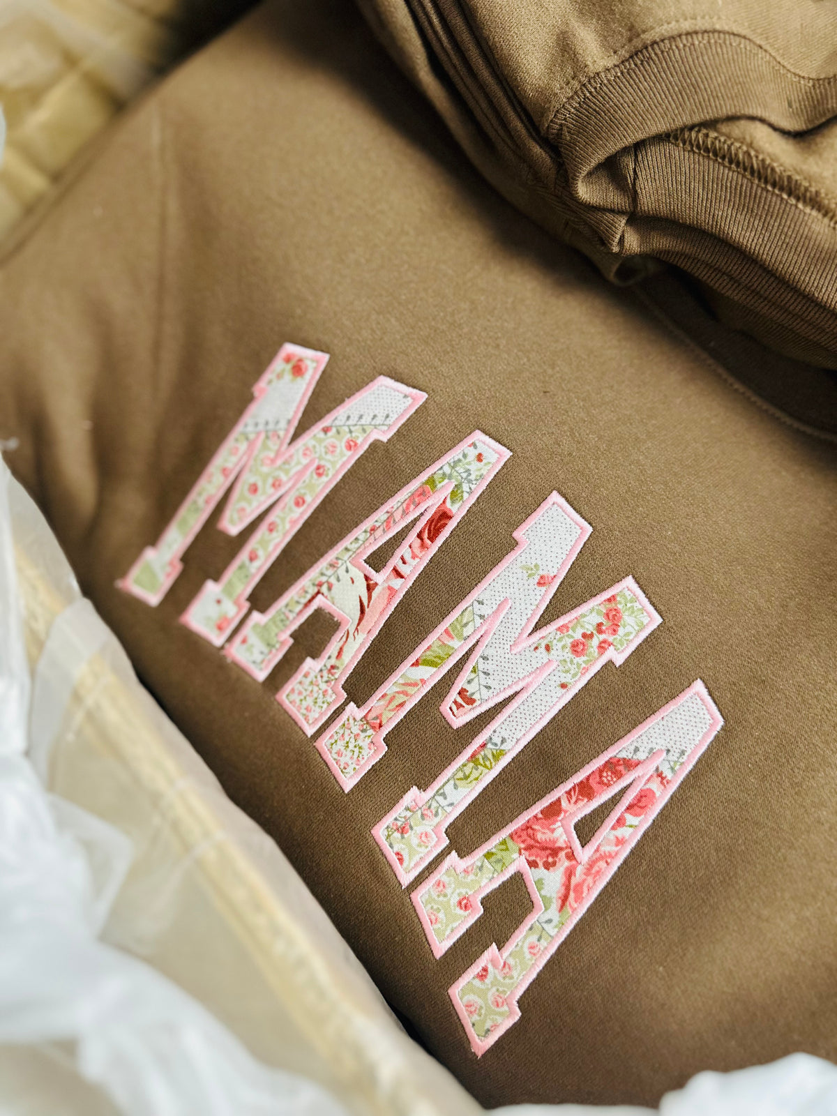 The Brown Mama Floral Patchwork Embroidered Sweatshirt