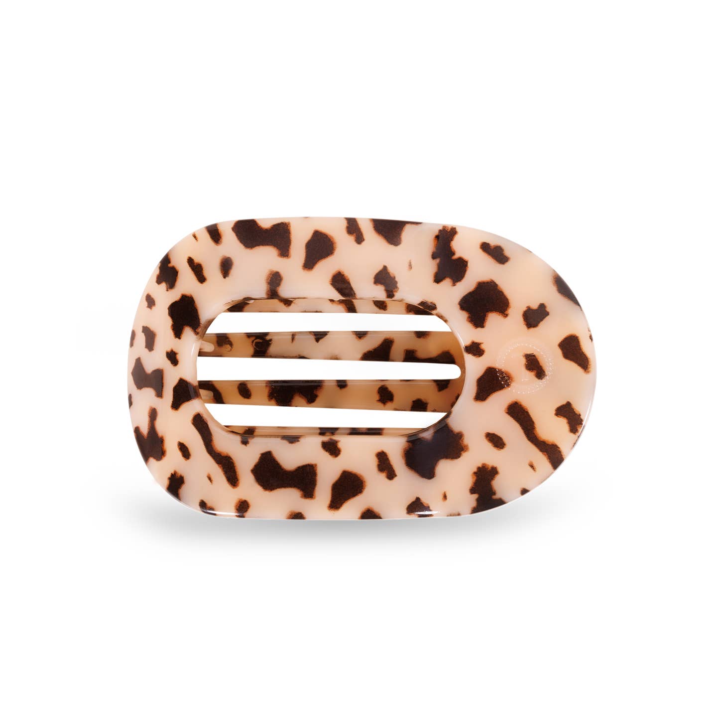 Blonde Tortoise Round Flat Hair Clip