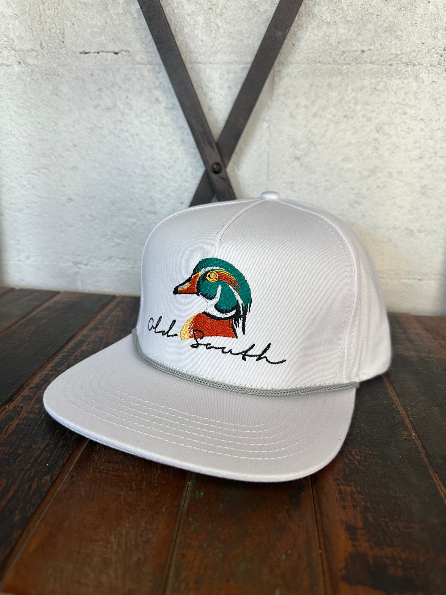 Wood Duck Head Whiteout Trucker Hat
