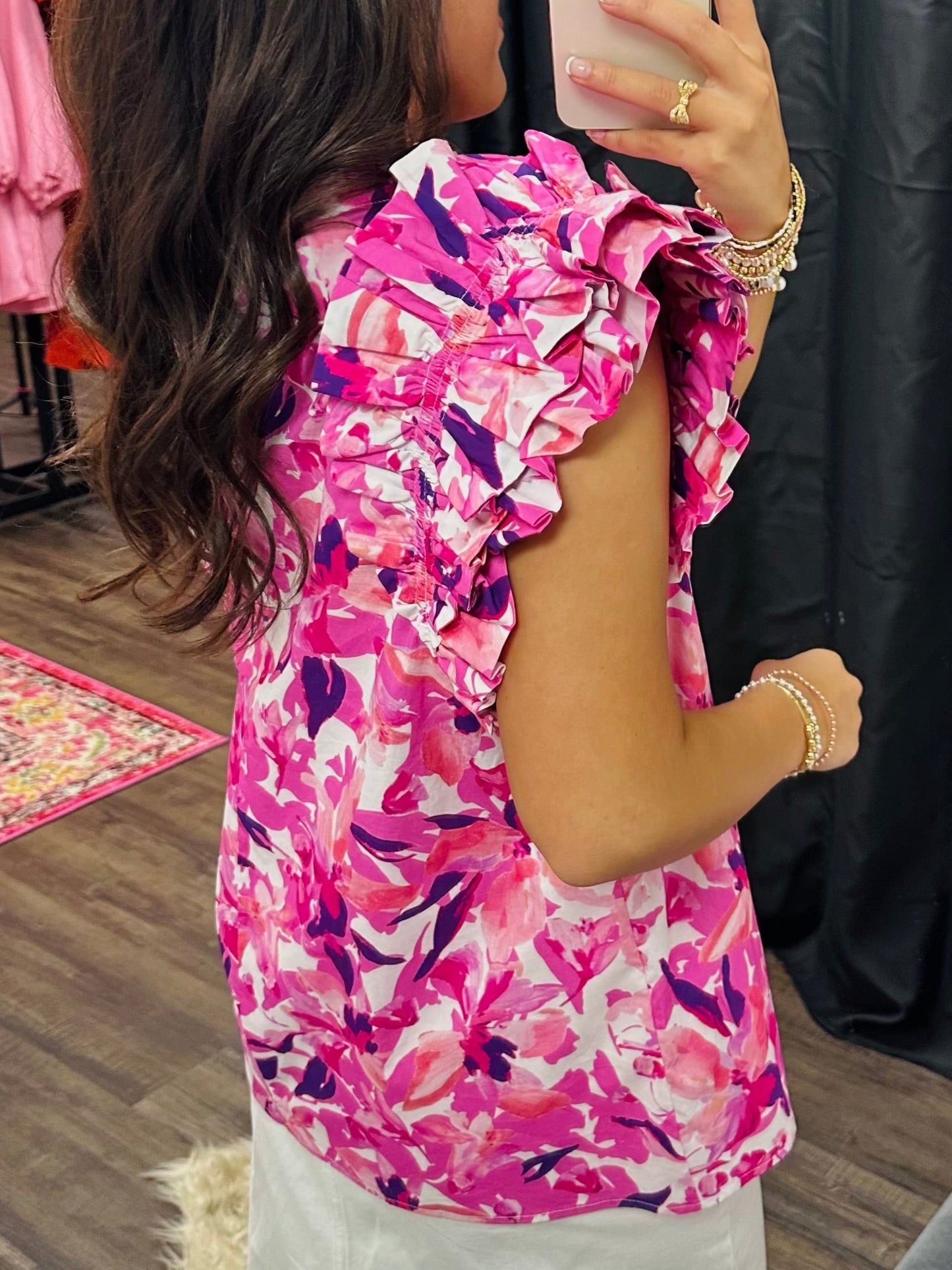 The Lillian Pink Floral Top