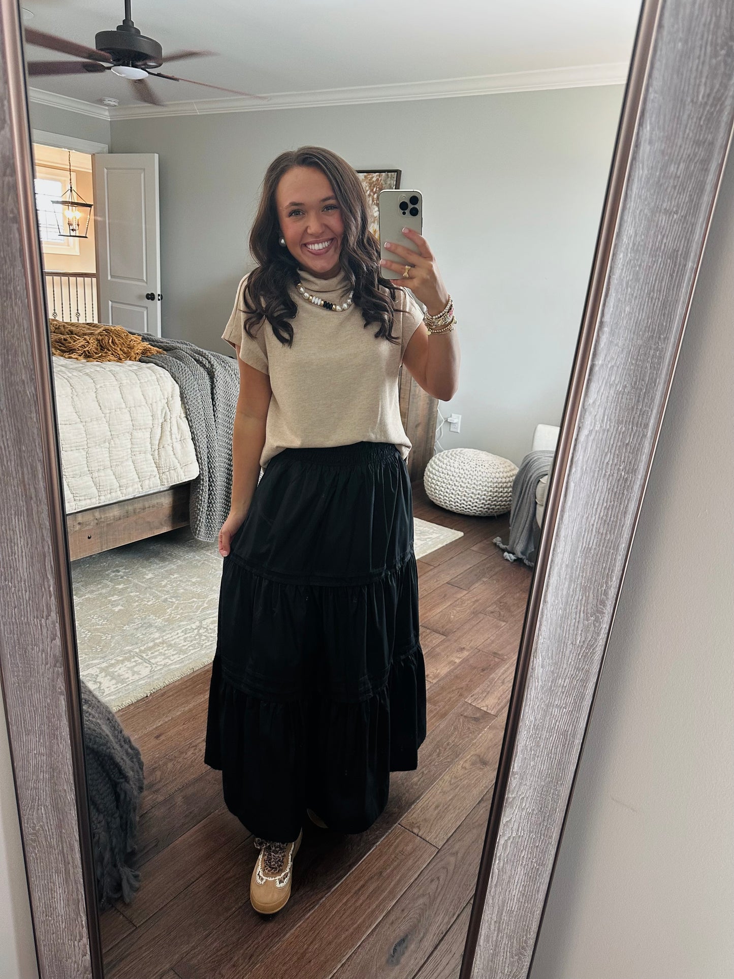 The Ruth Black Maxi Skirt