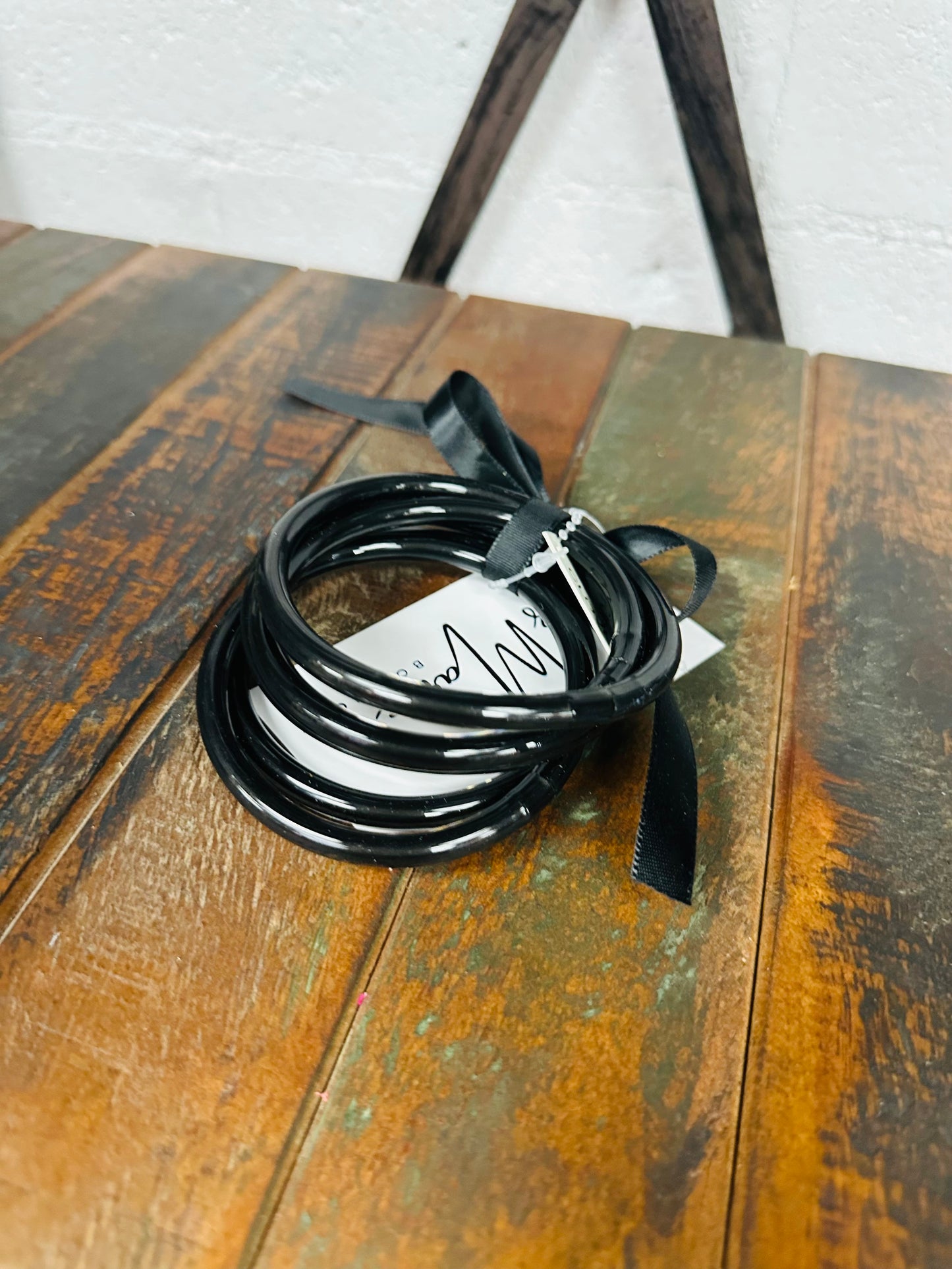 Black Jelly Bangle Set