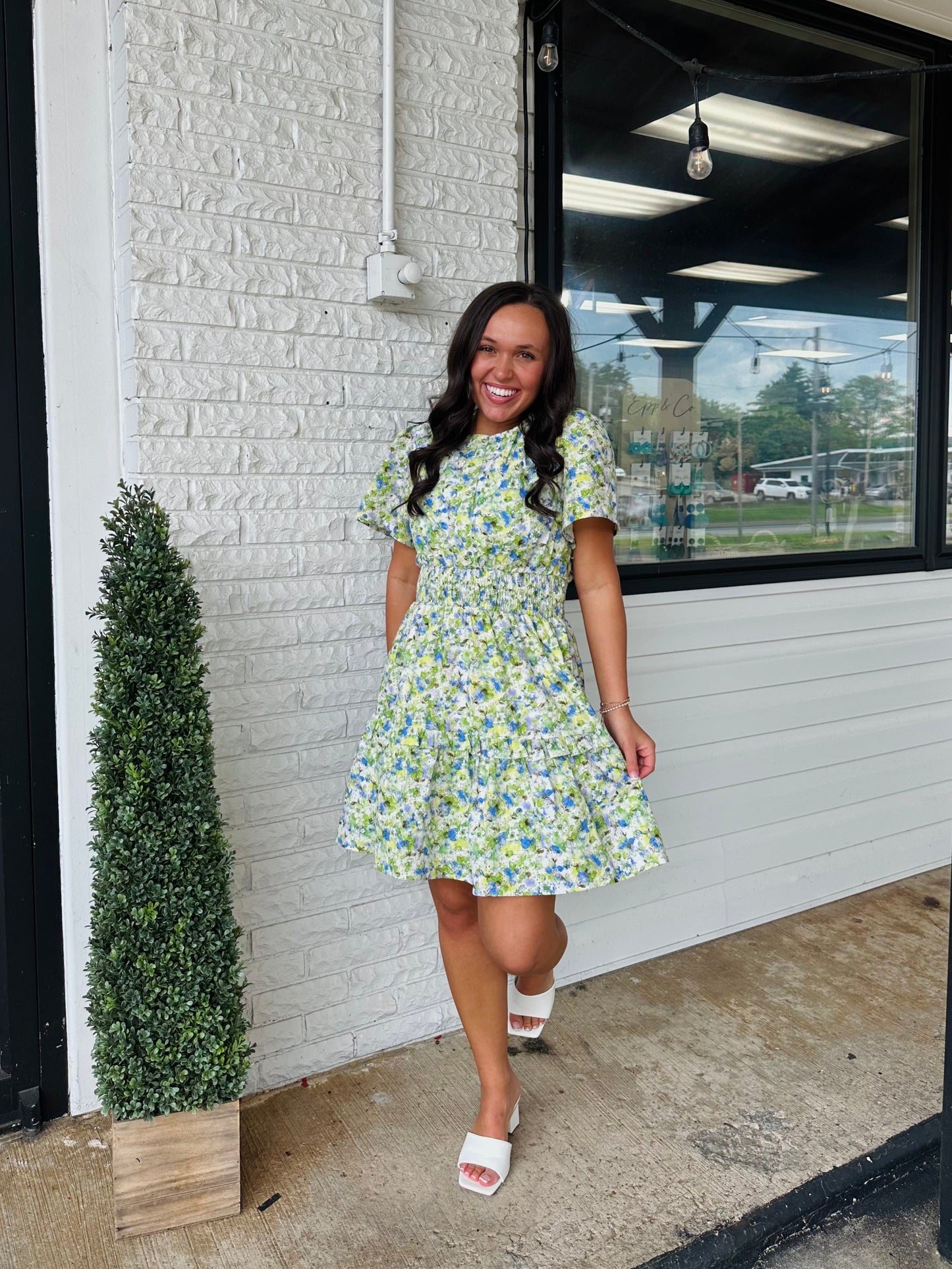 The Aylin Eyelet Smocked Dress