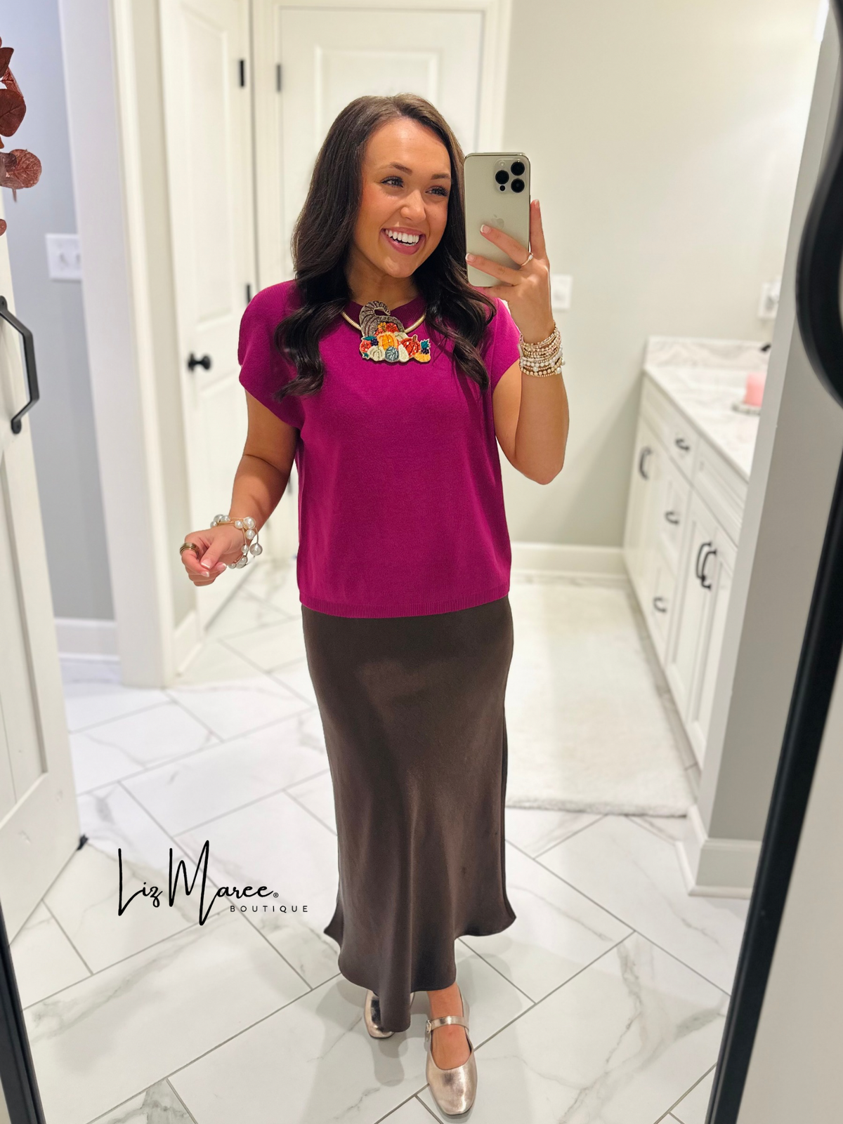 The Katie Orchid Knit Top