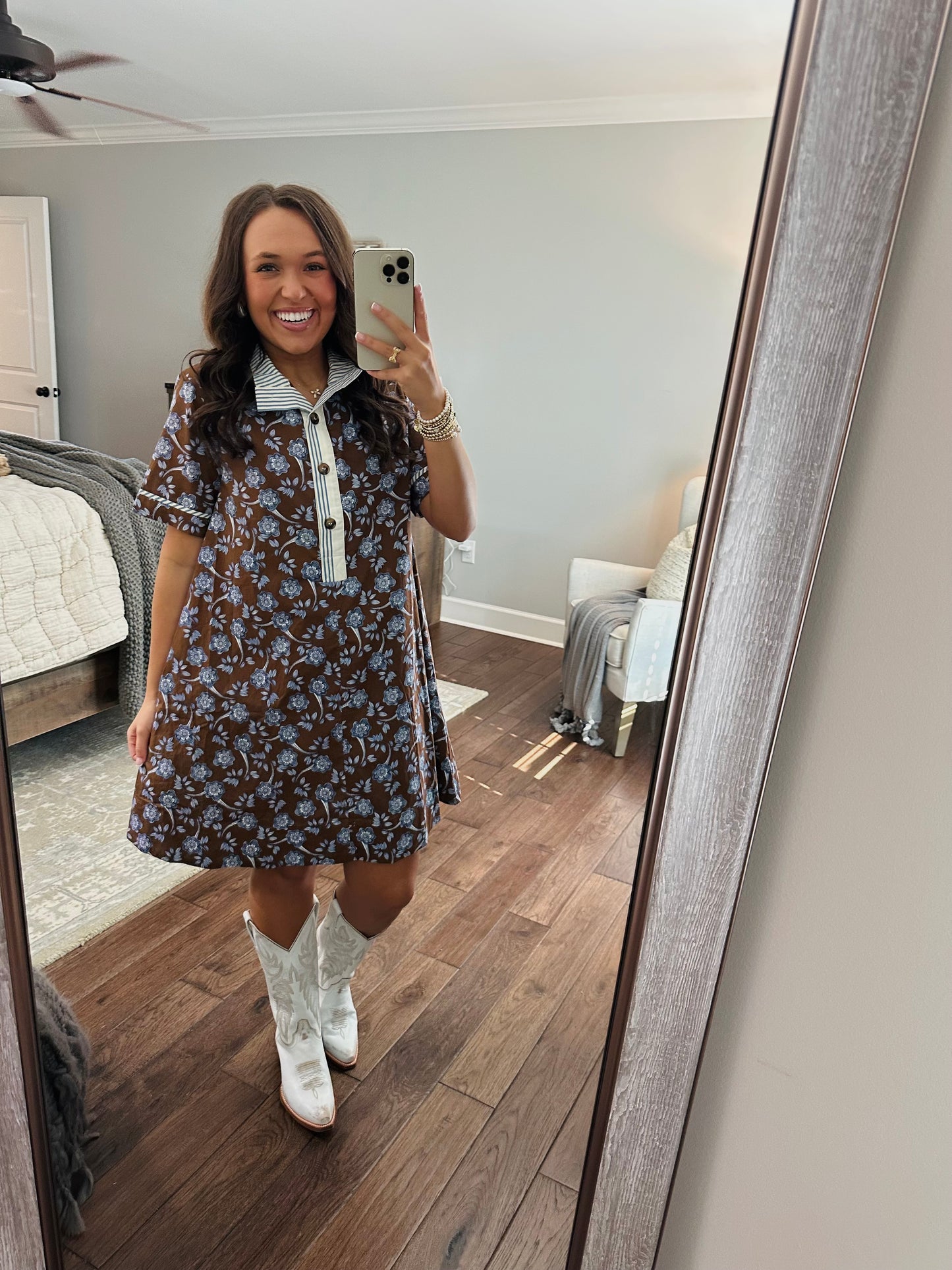 The Hunter Brown Floral Dress