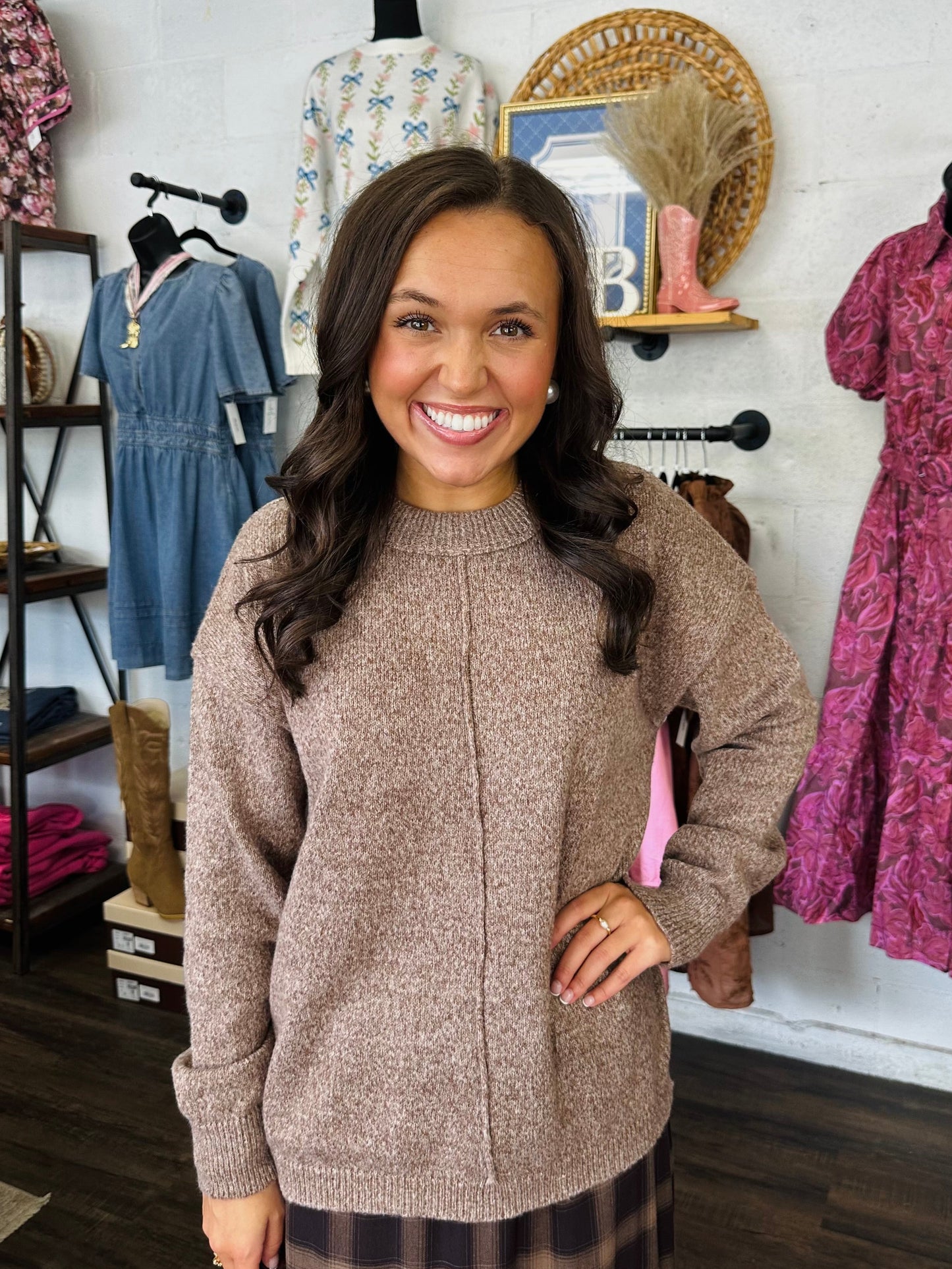 The Ally Chestnut Brown Sweater