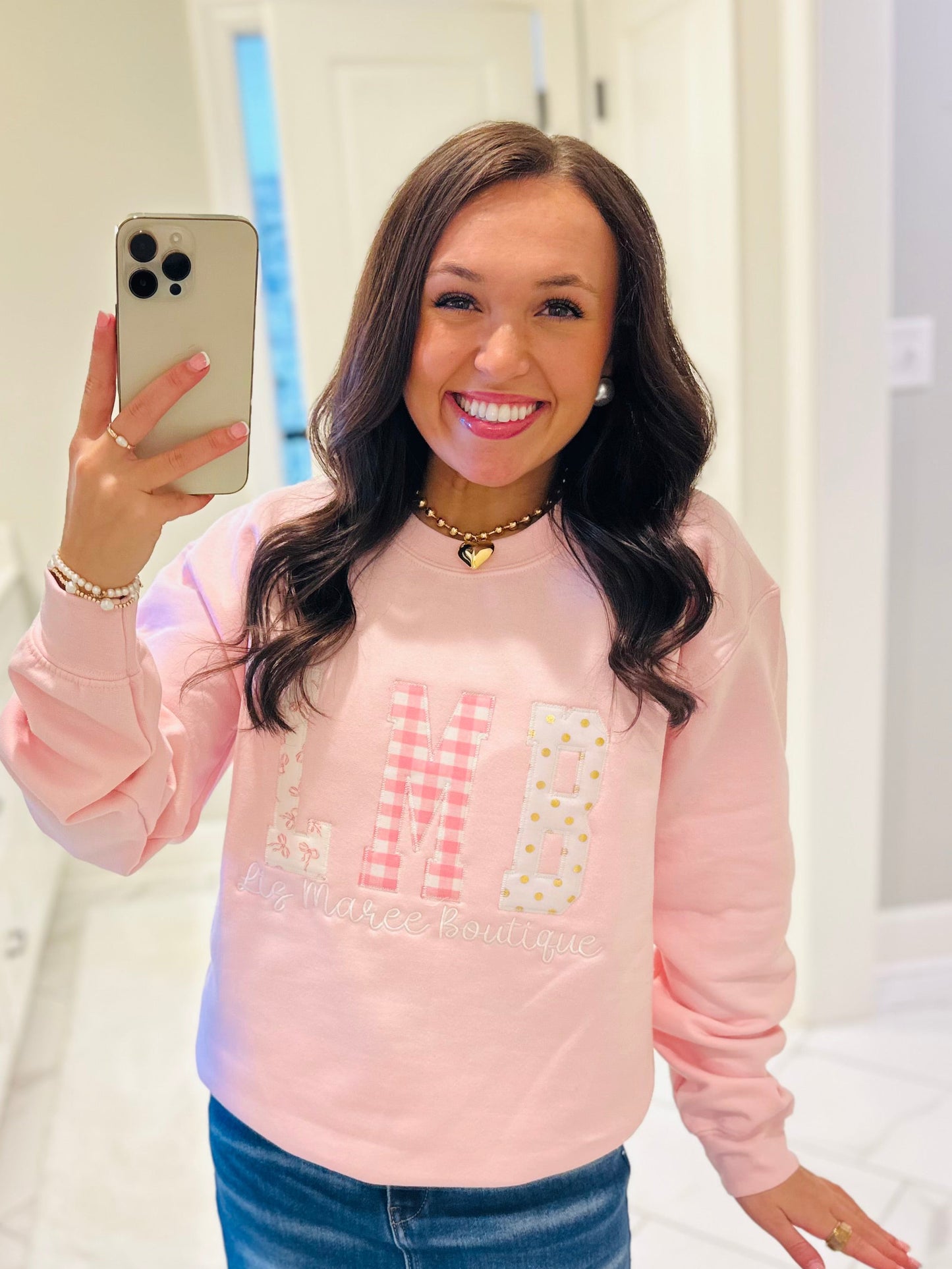 The LMB Pink Embroidered Sweatshirt