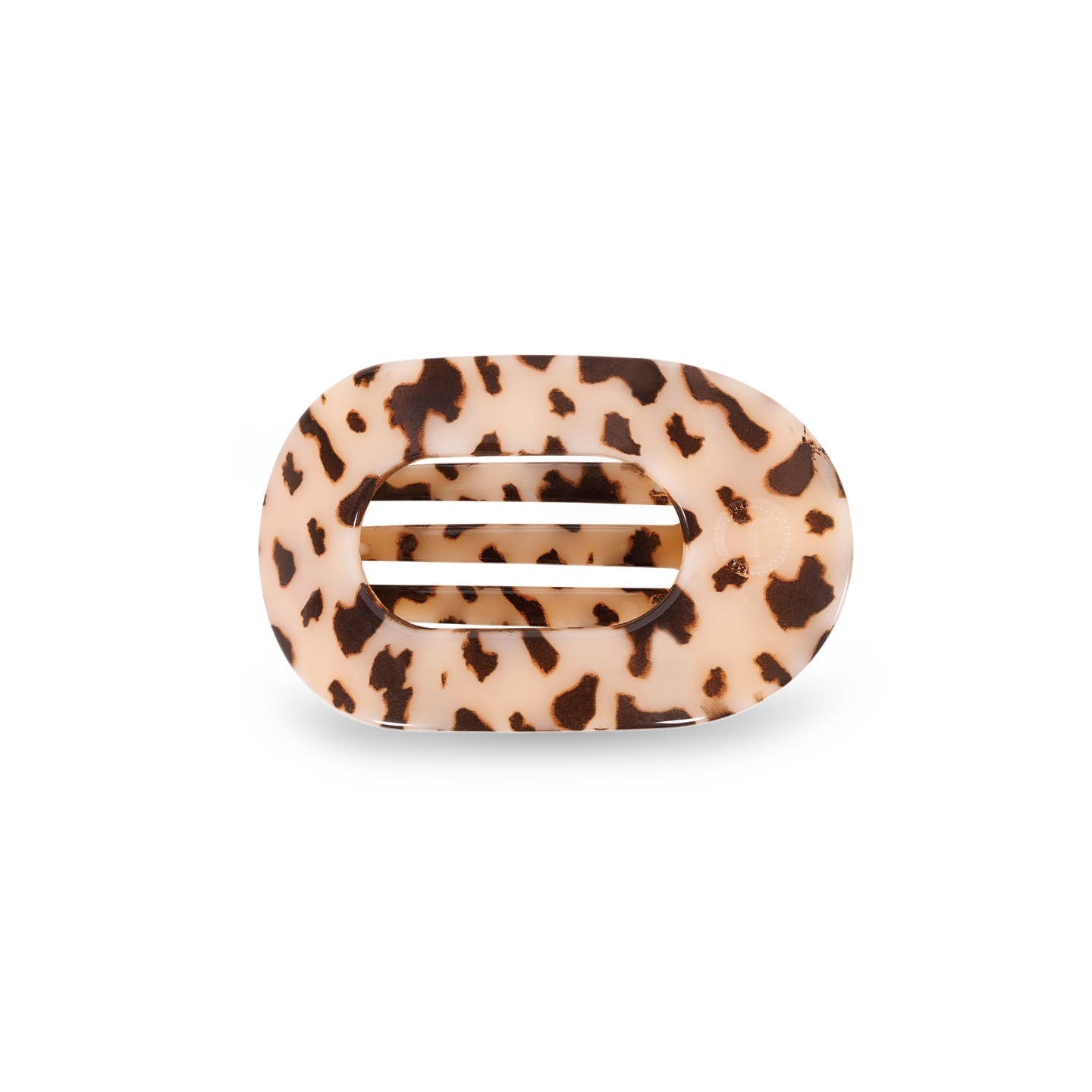 Blonde Tortoise Round Flat Hair Clip