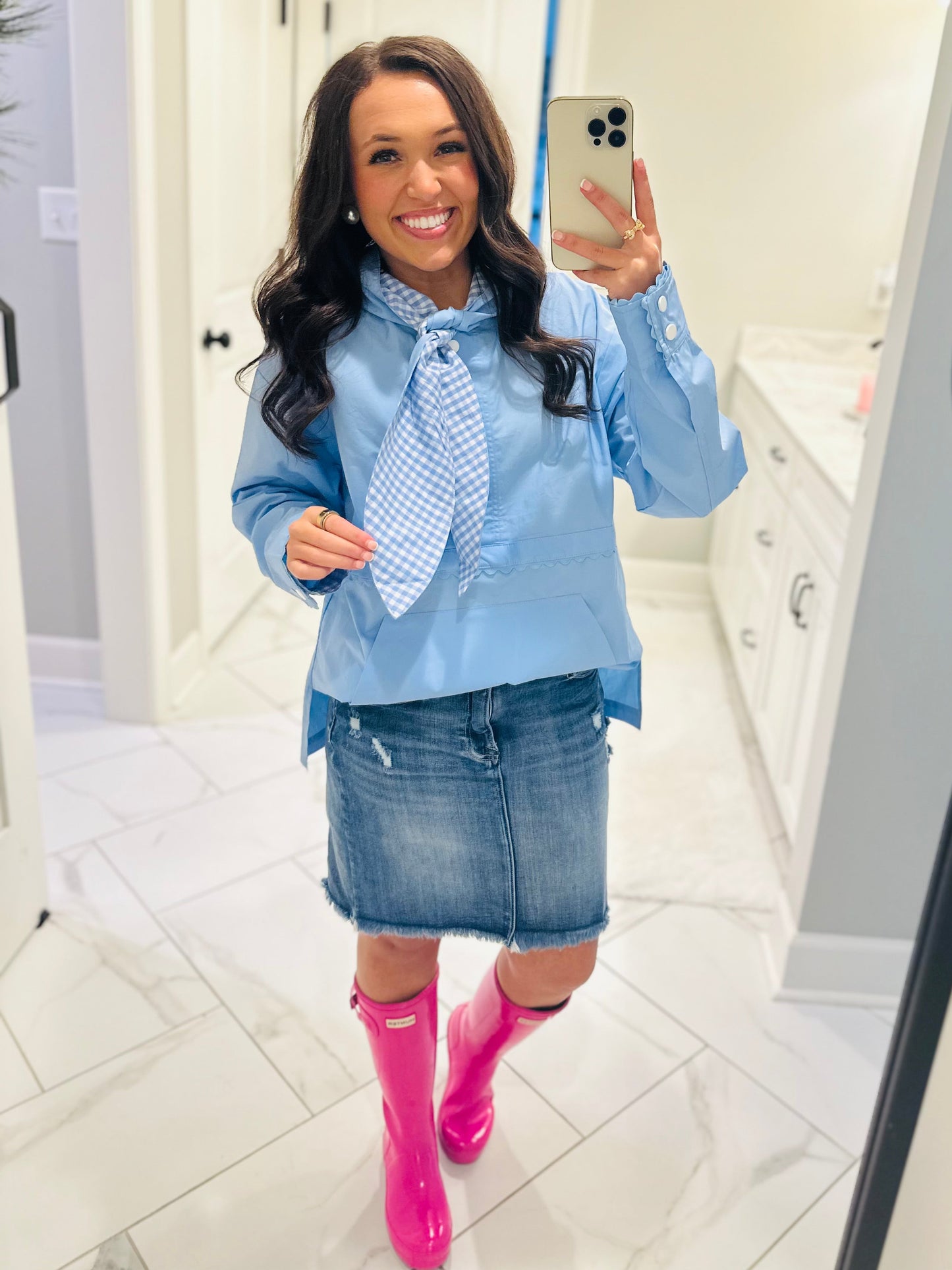 The Morganne Light Blue Windbreaker