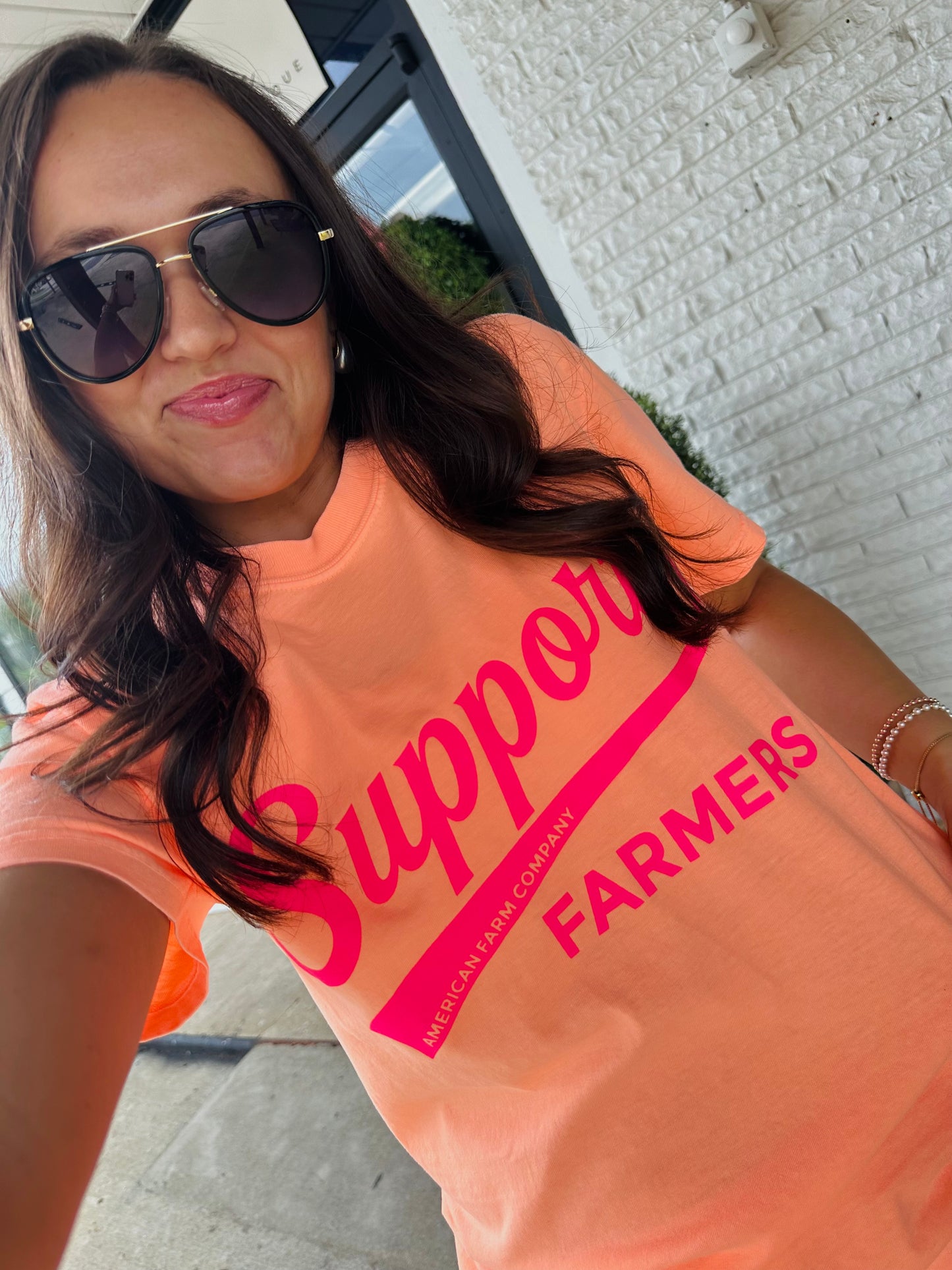 Neon Support Farmers Tee