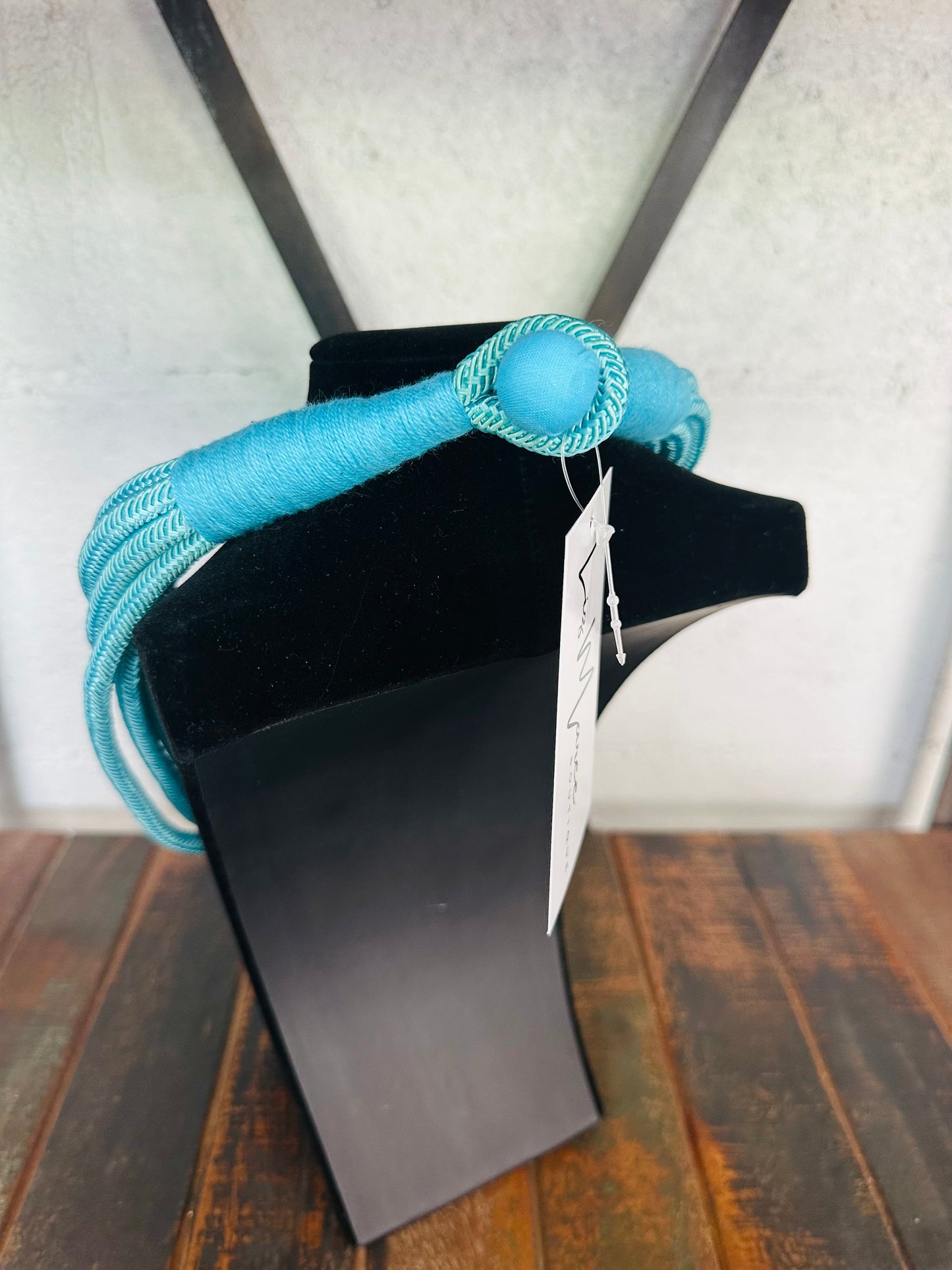 8 Strand Necklace - Turquoise Blue