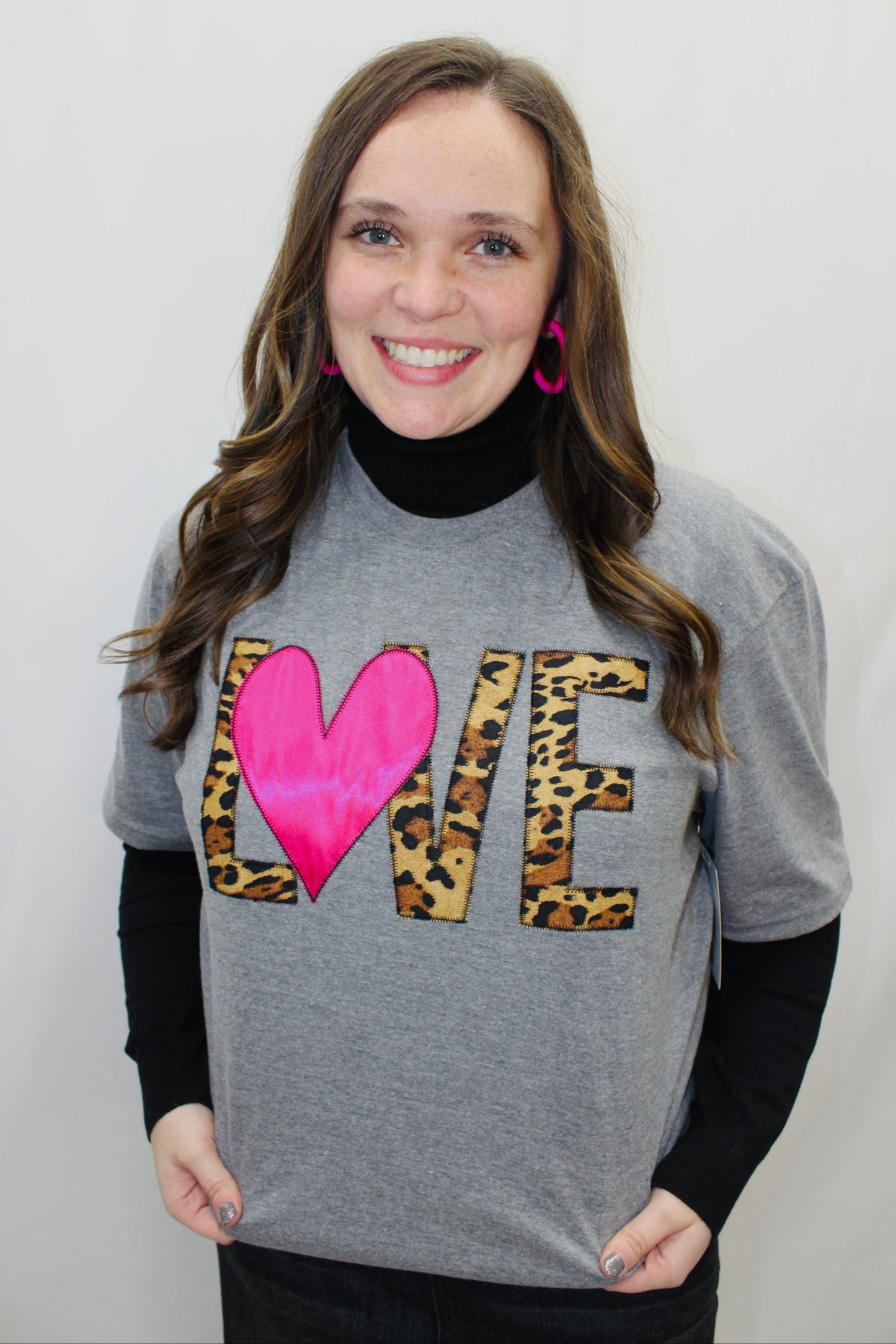 Valentine Love Heart Embroidered tee
