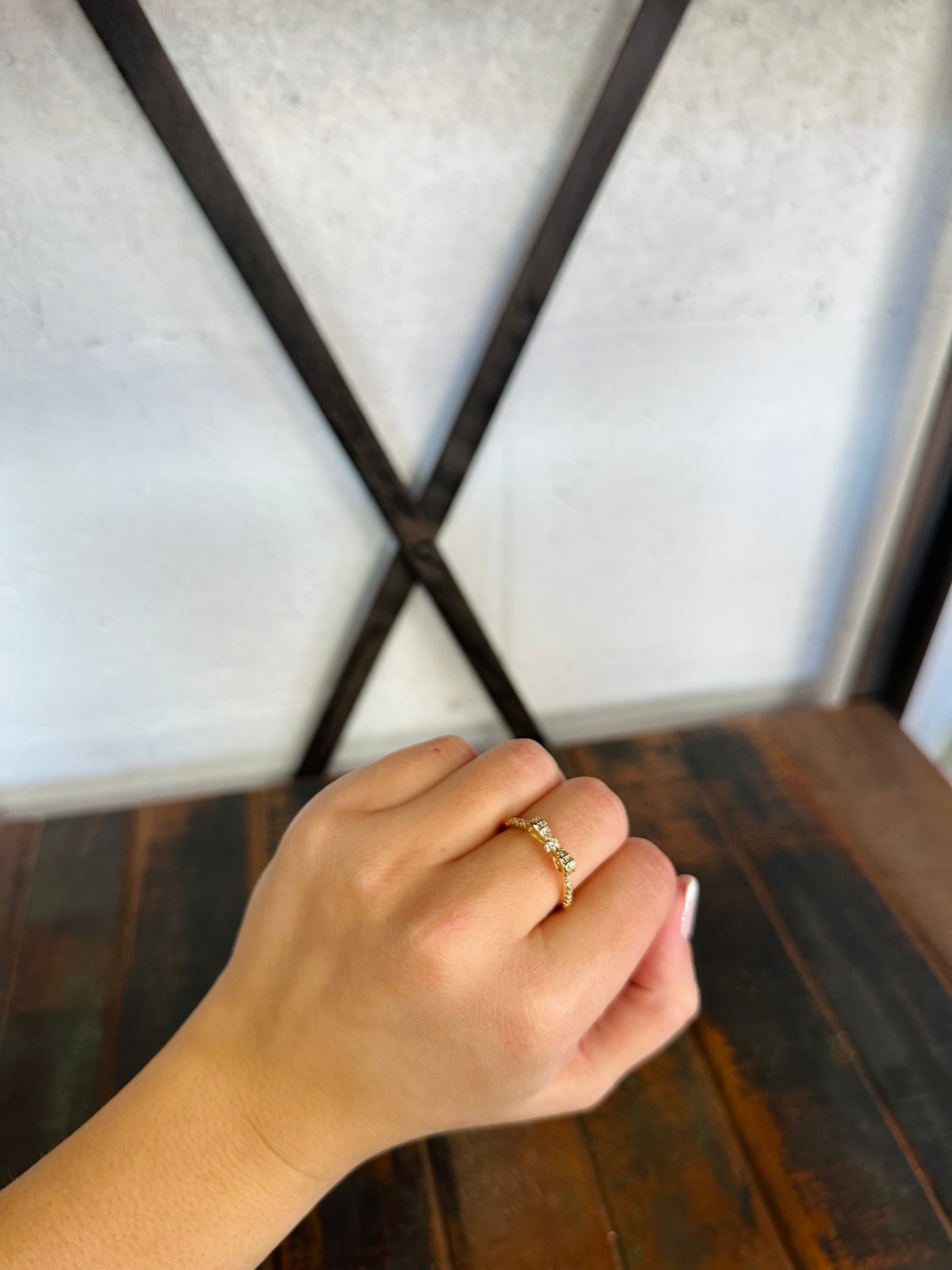 Dainty Bow Ribbon Ring