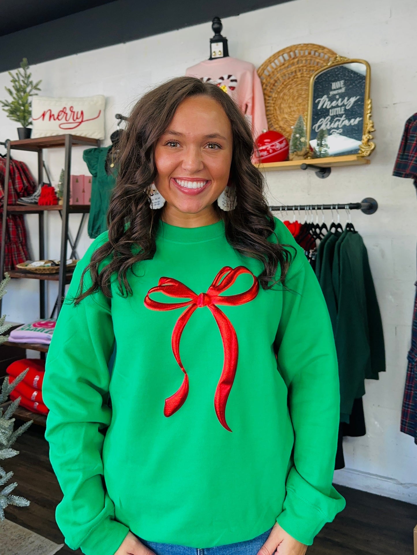 The Feeling Festive Bow Sweatshirt