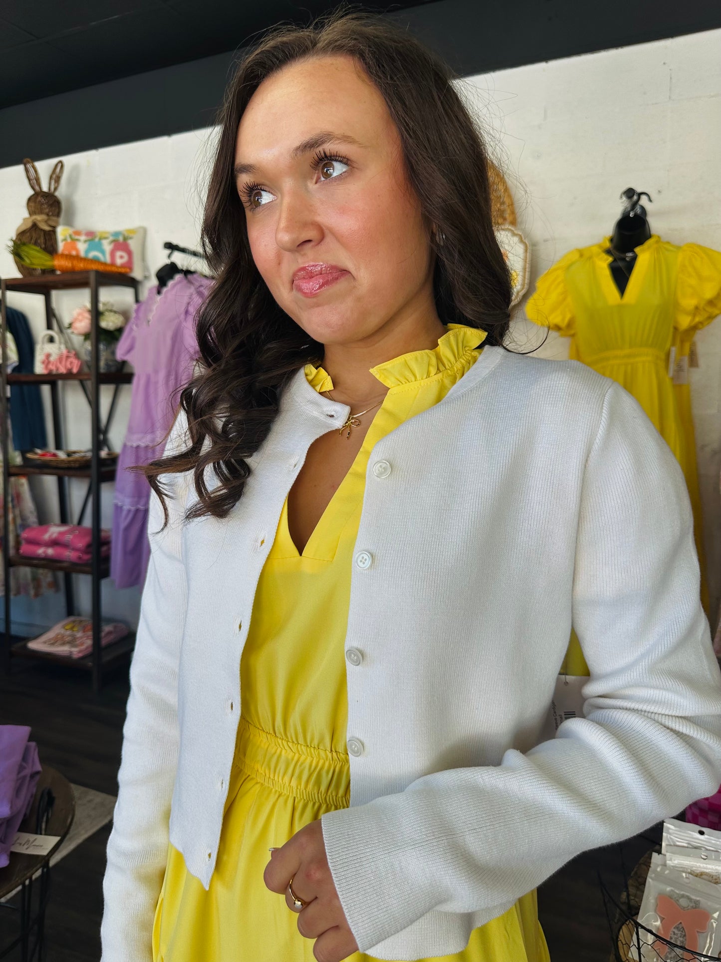 The Ivory Long Sleeve Cardigan