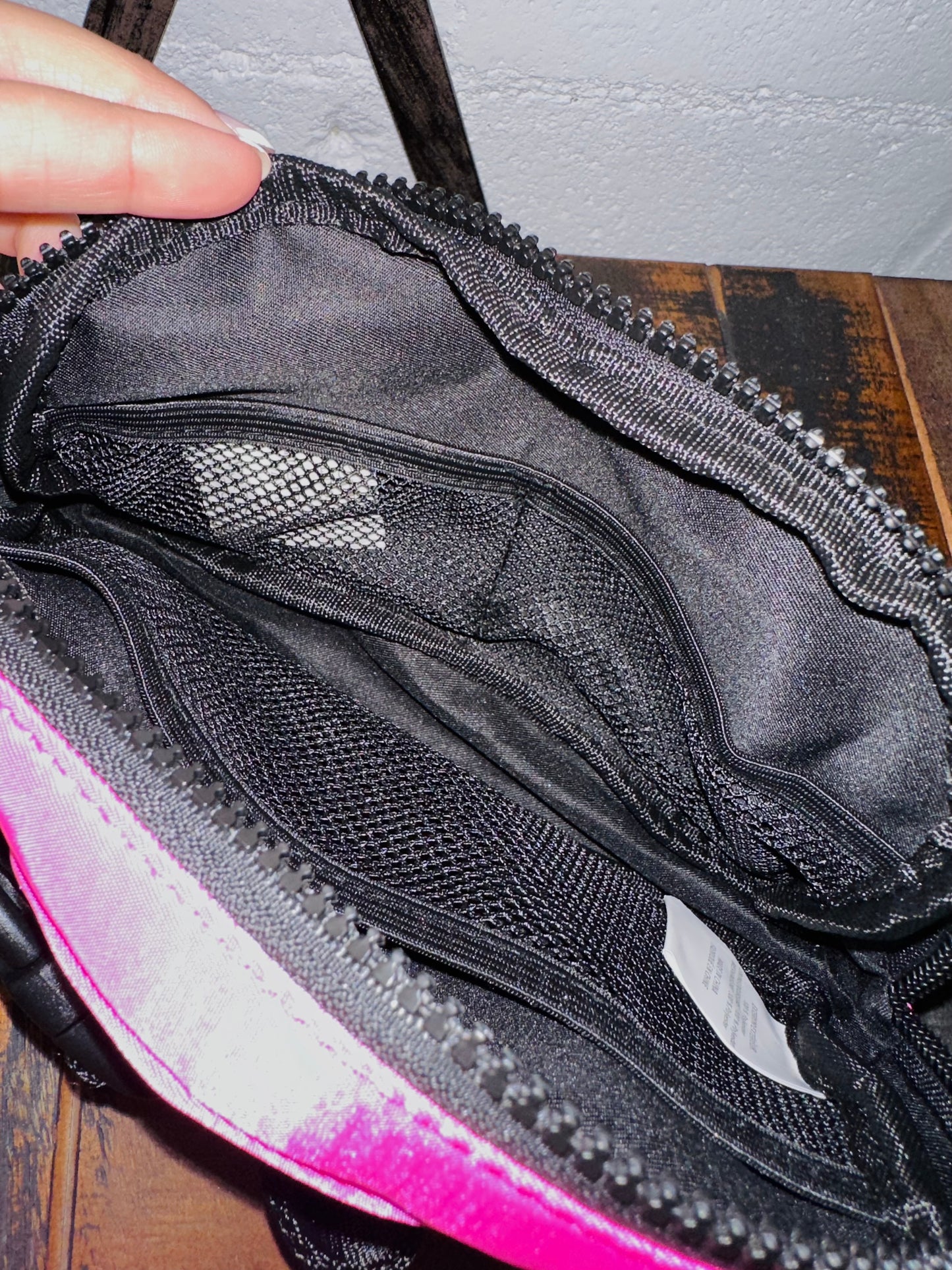 Fuchsia Nylon Sport Sling Belt Bag