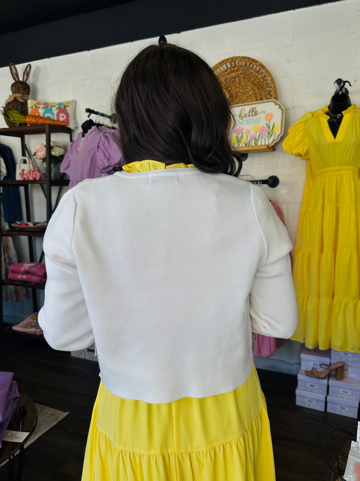 The Ivory Long Sleeve Cardigan