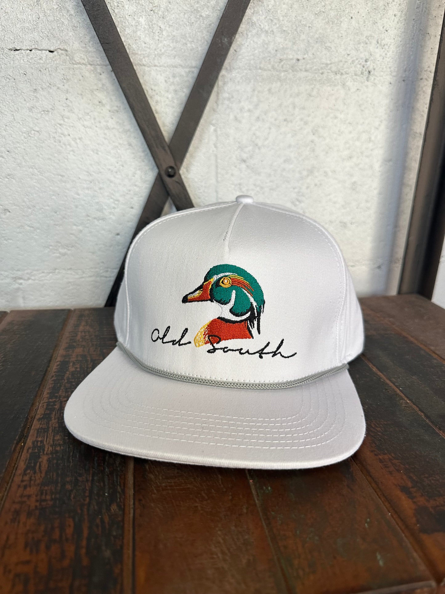 Wood Duck Head Whiteout Trucker Hat