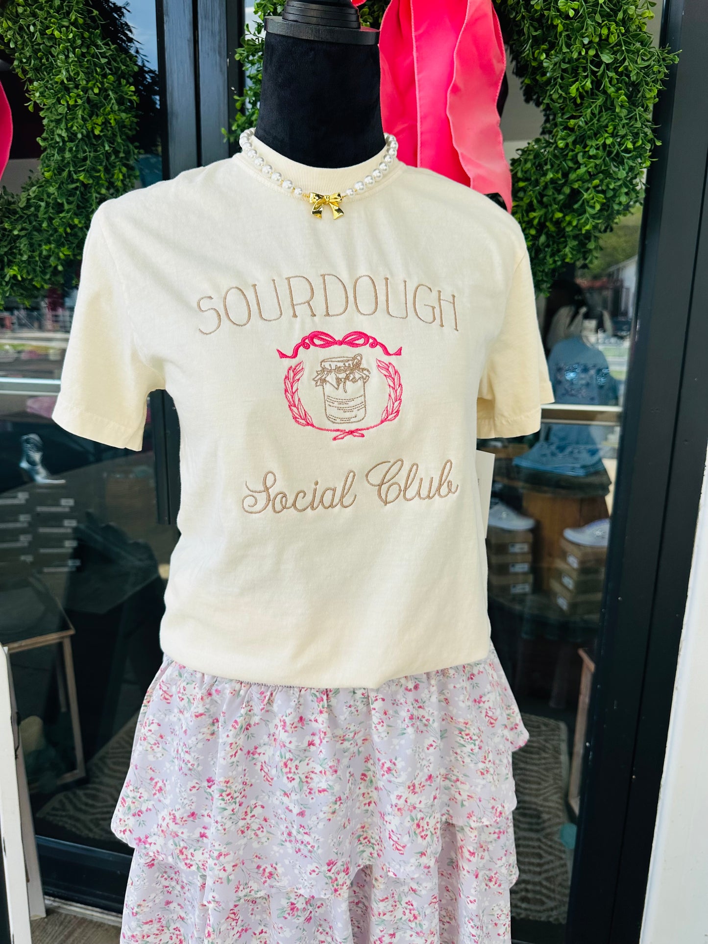 Sour Dough Social Club Embroidered Tee