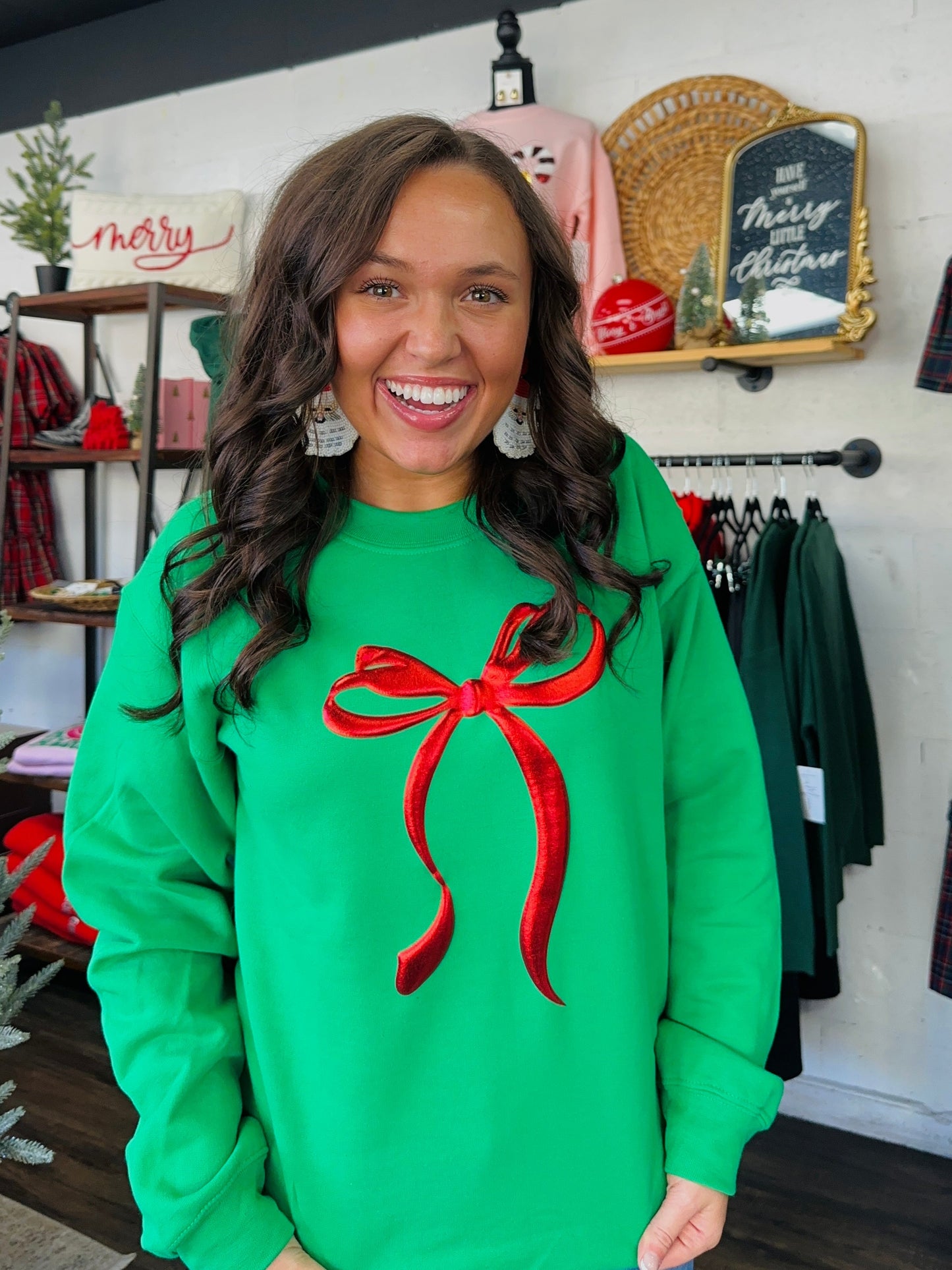 The Feeling Festive Bow Sweatshirt