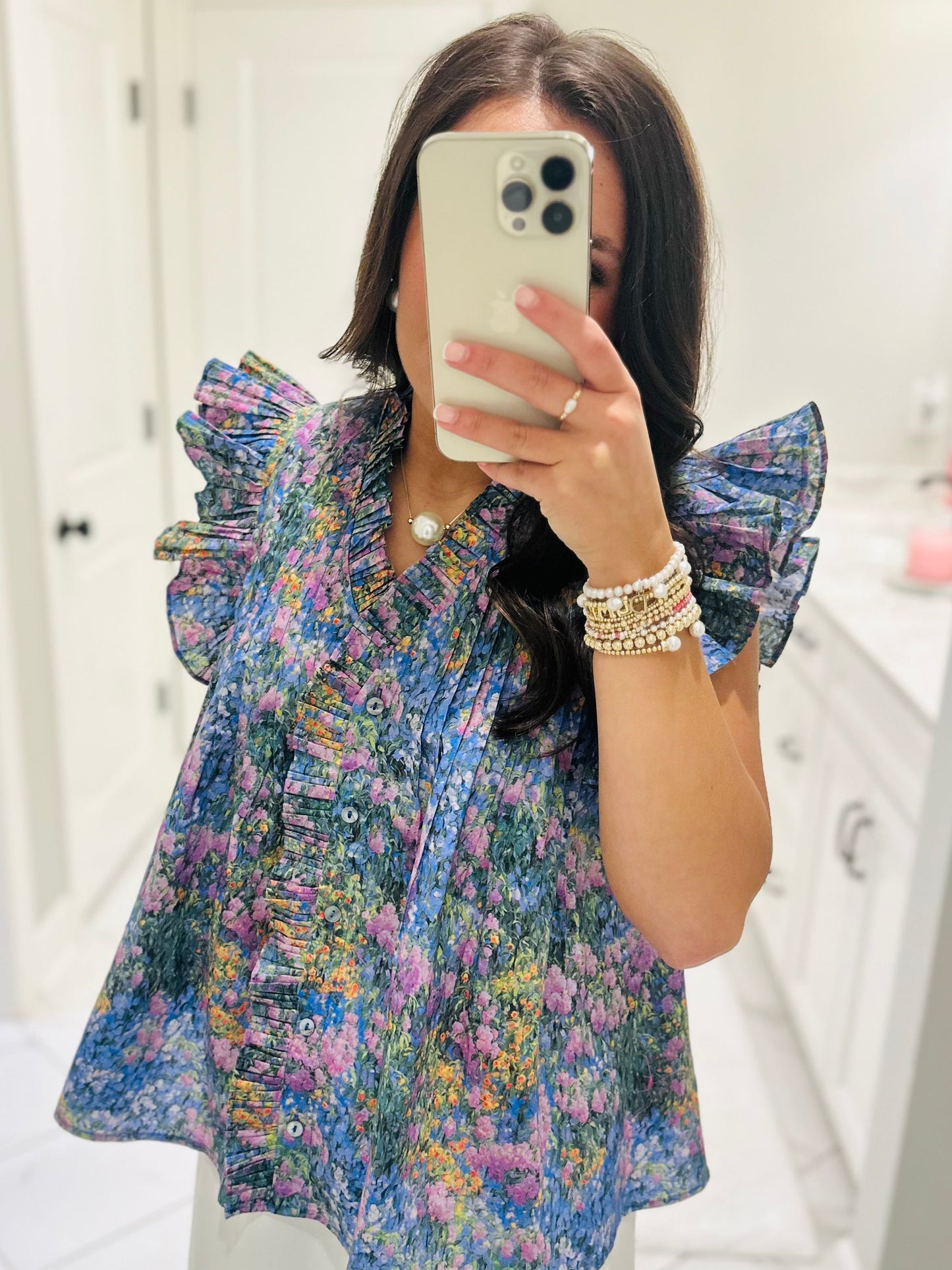 The Darcy Blue Floral Top