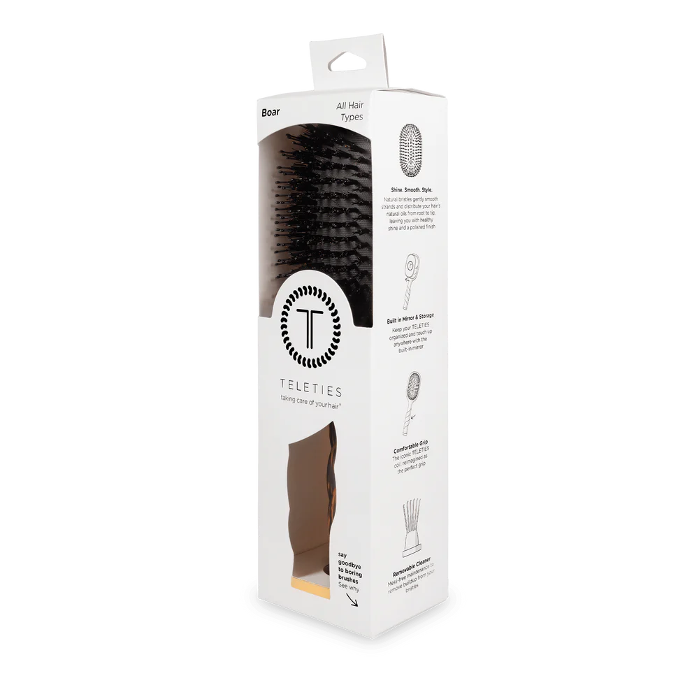 Boar Bristle Hair Brush - Tortoise