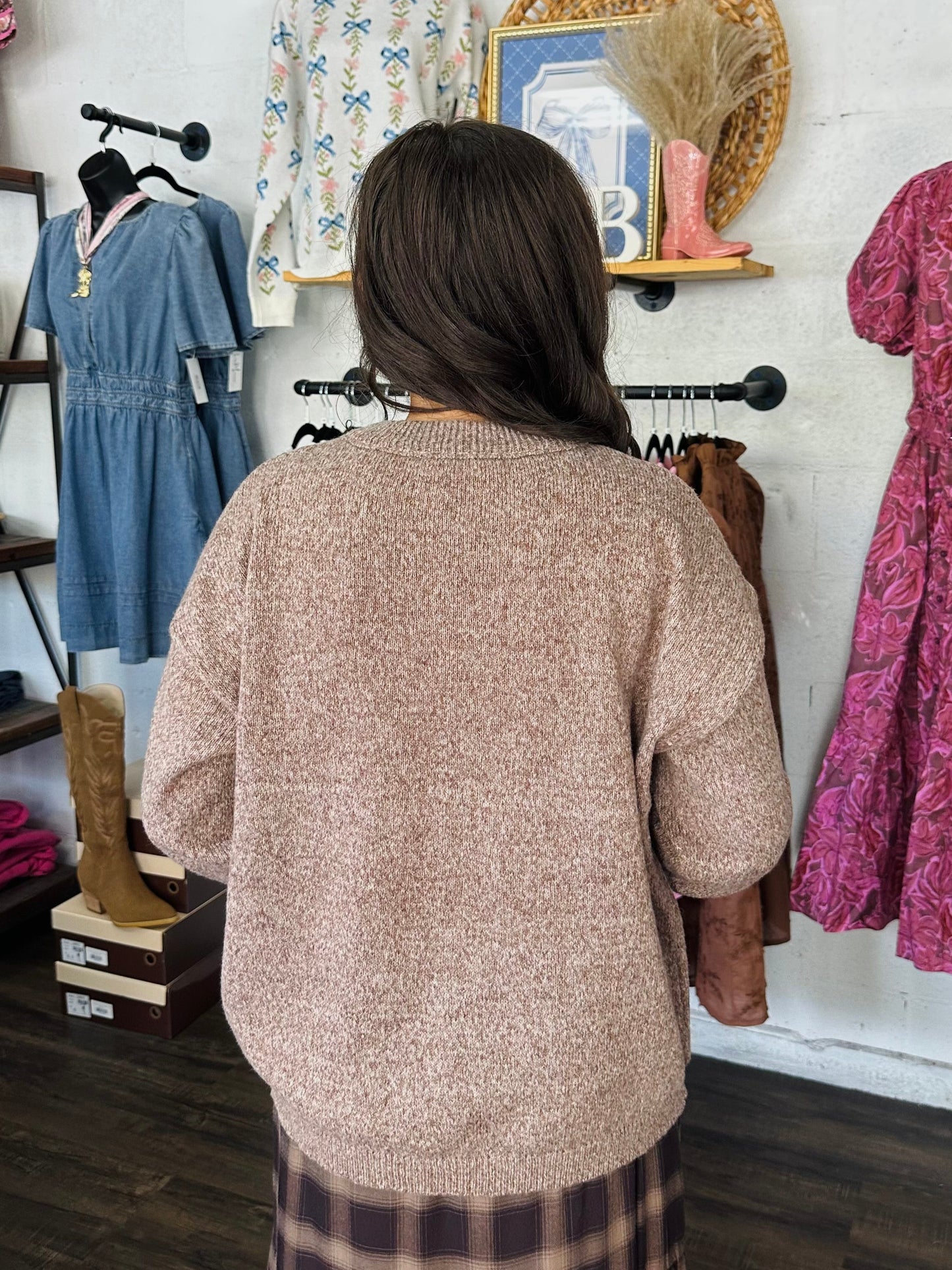 The Ally Chestnut Brown Sweater