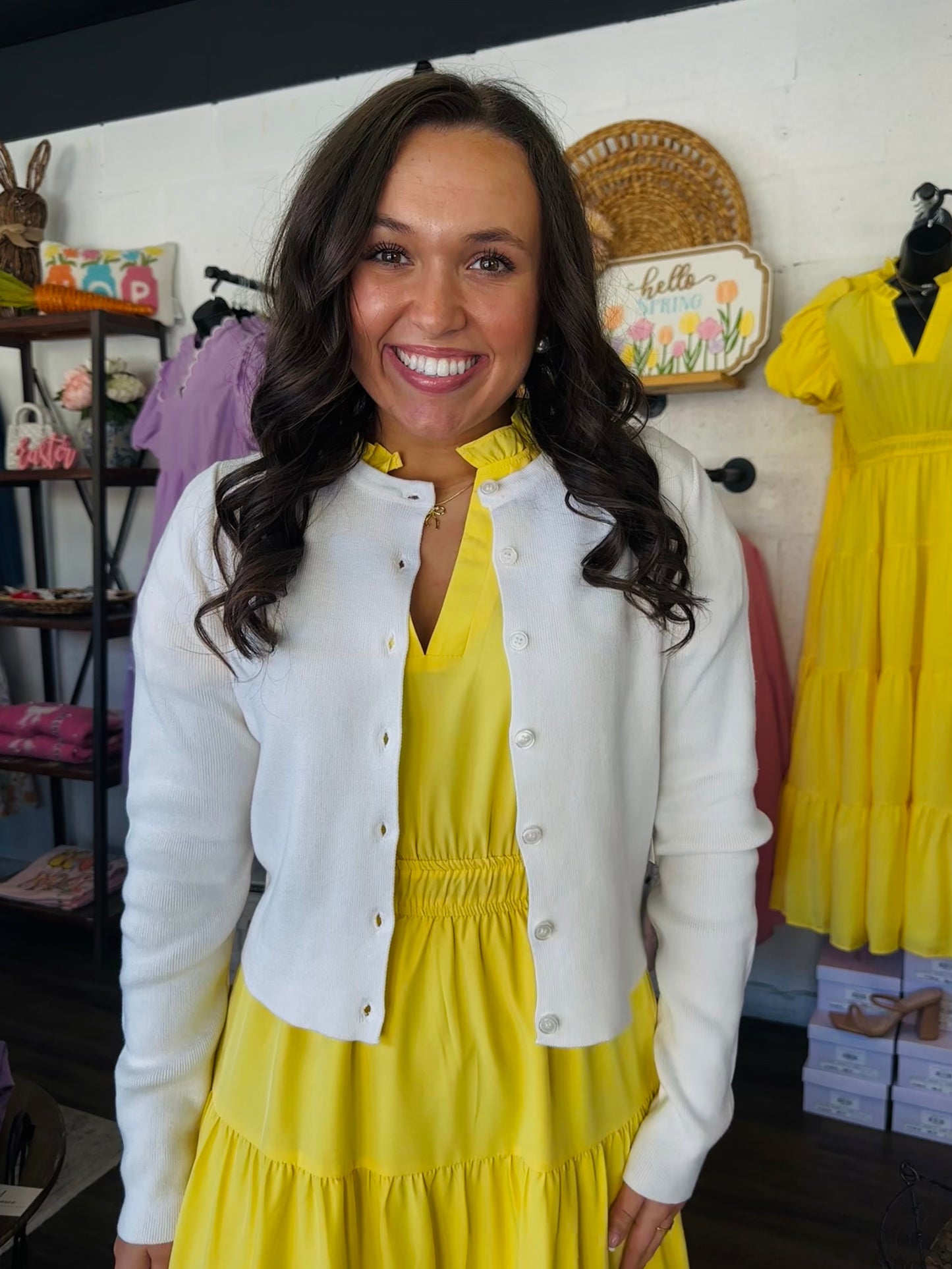 The Ivory Long Sleeve Cardigan
