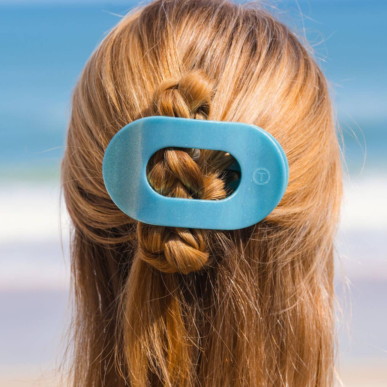 Blue Seas Round Flat Hair Clip